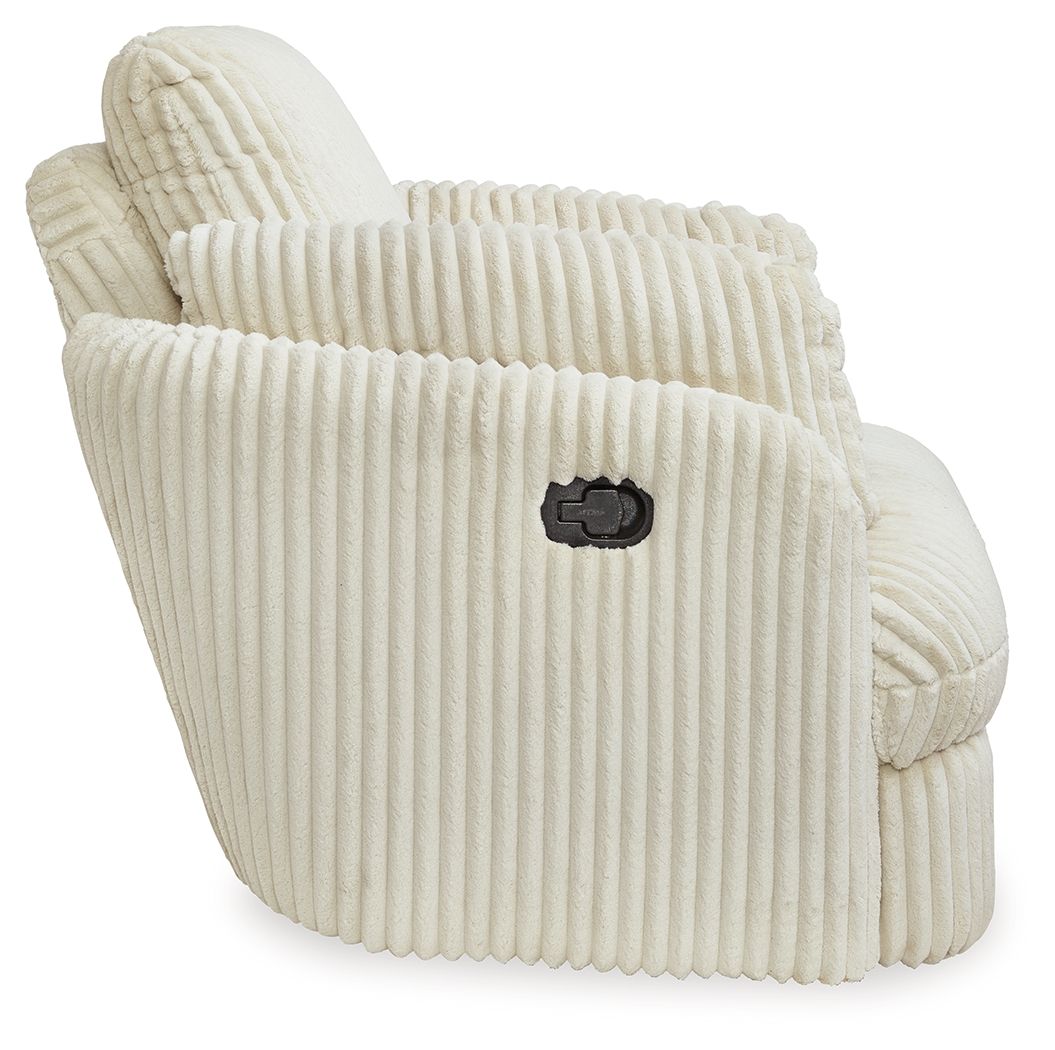 Ashley Furniture Tie-Breaker - Swivel Glider Recliner - Ivory - Image 6