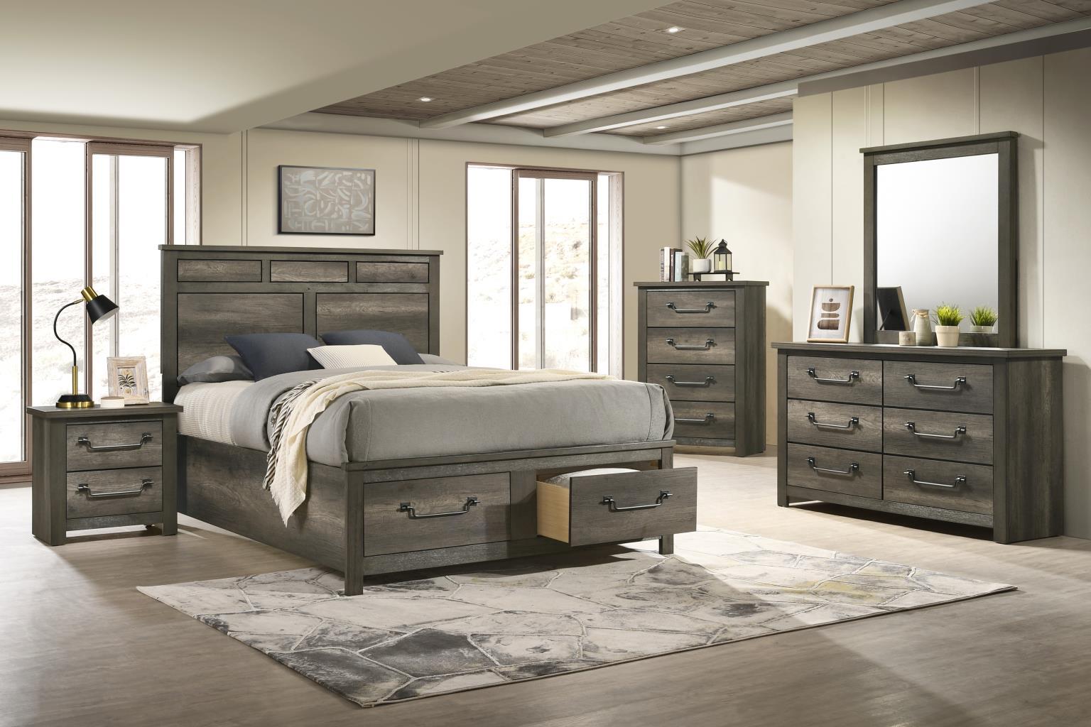 B271 - Kiing Bed - Ash Gray