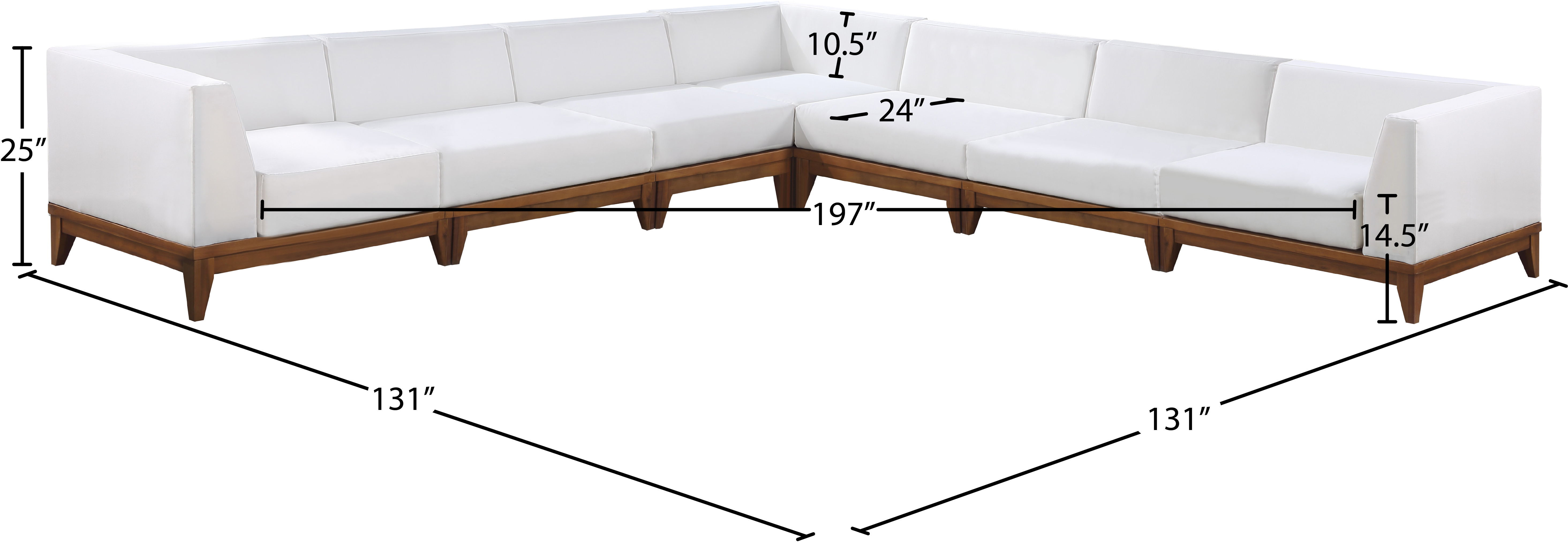 Rio - 7 Piece Modular Sectional - Off White