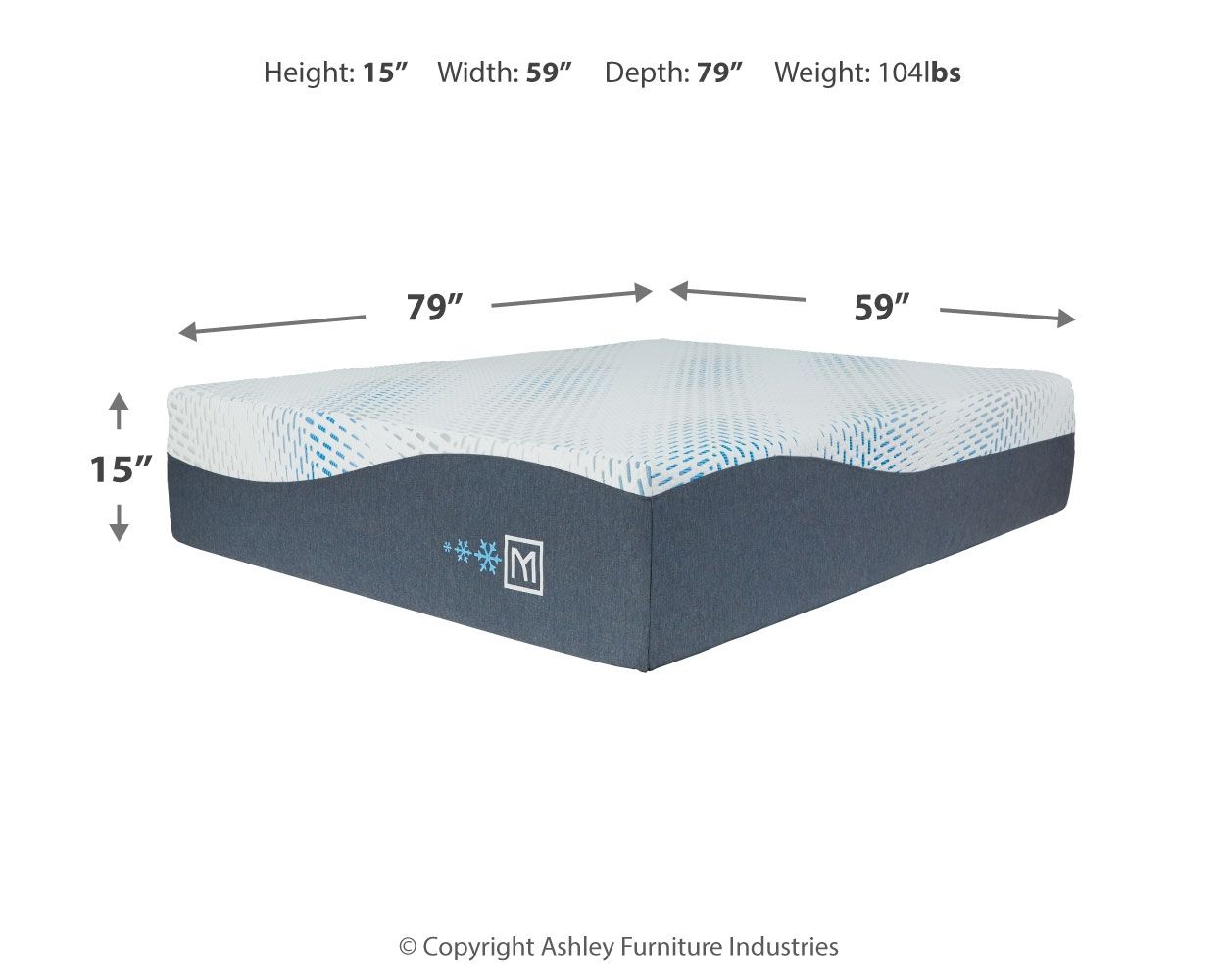 Ashley Furniture Millennium Luxury Plush Gel Latex Hybrid - Luxury Plush Gel Latex Hybrid King Mattress - White - Image 8