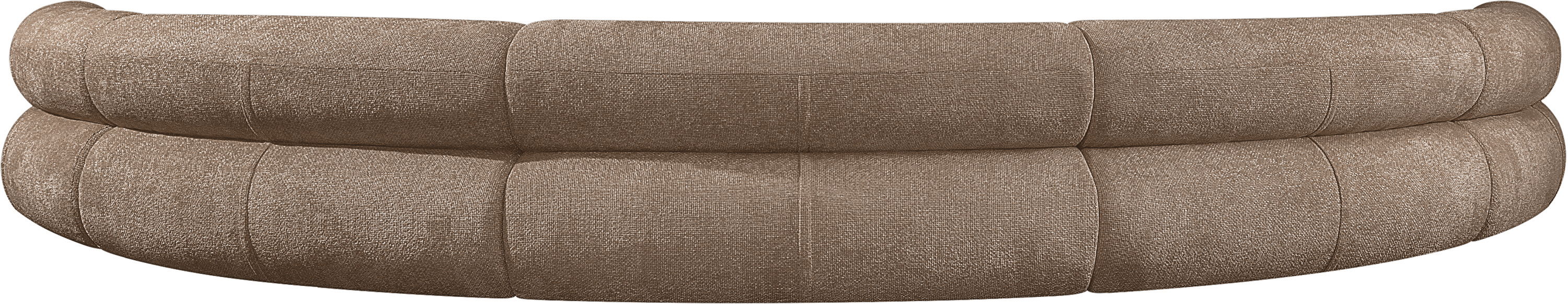 Bale - 202" Chenille Fabric Upholstered 5 Piece Modular Sectional - Brown