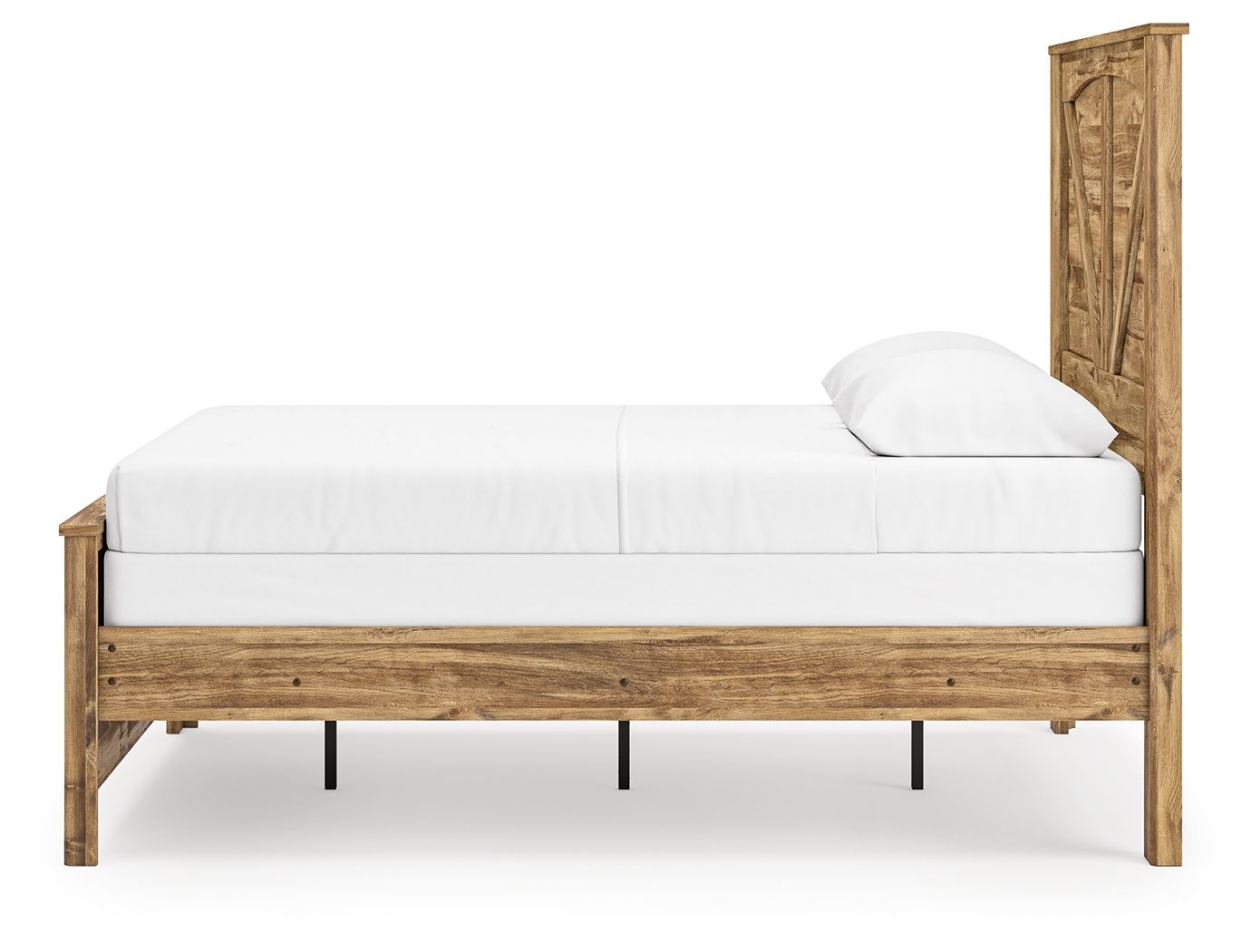 Ashley Furniture Maystonna - Queen Crossbuck Panel Bed - Brown - Image 7