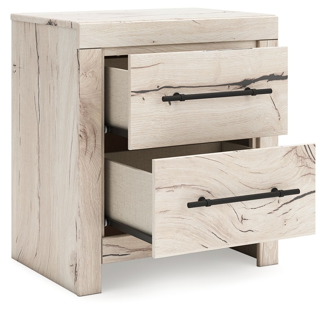 Ashley Furniture Lawroy - Two Drawer Night Stand - Light Natural - Image 4