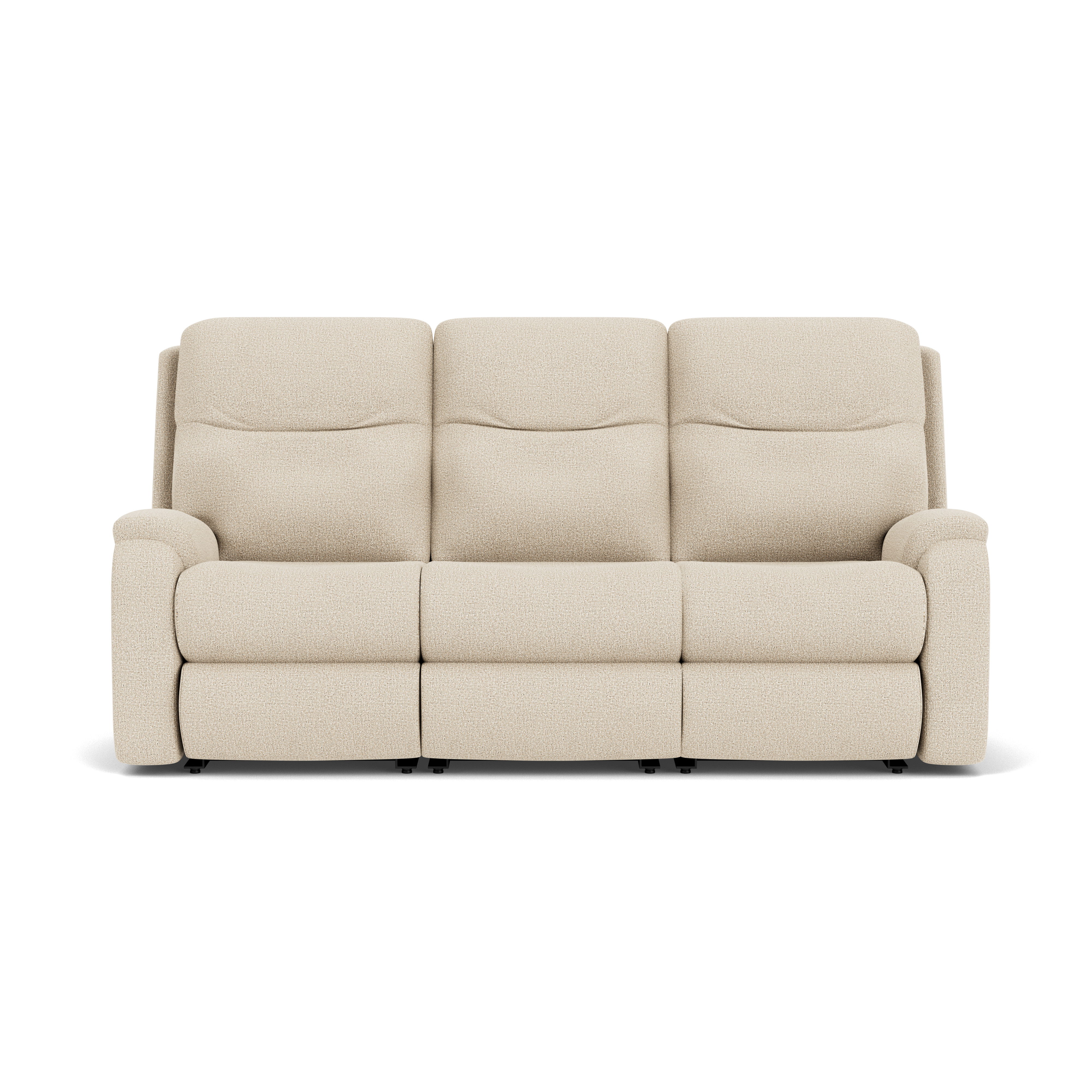 Penn - Transitional Fabric Power Reclining Sofa With Power Headrests & Lumbar, beige, view 4