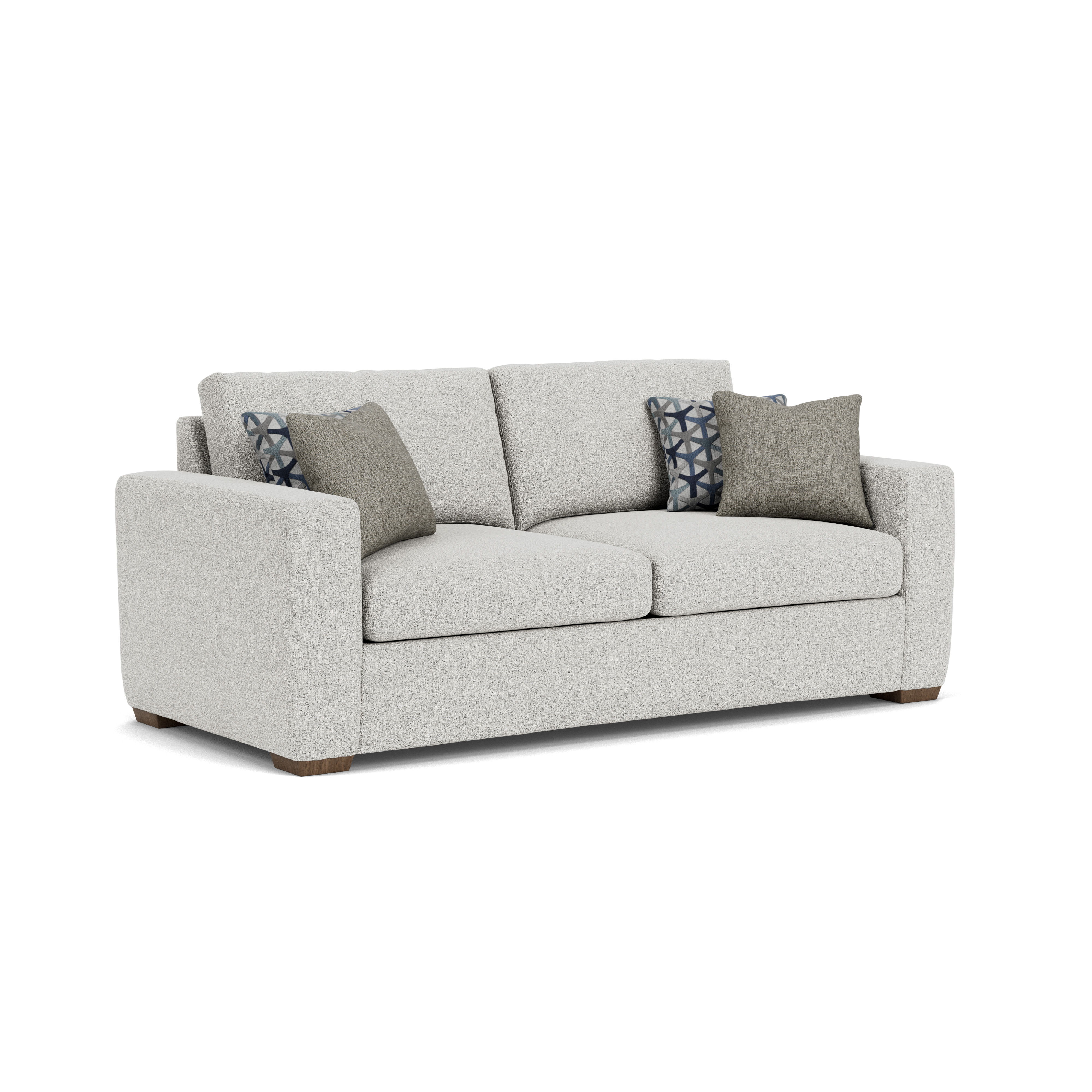 Collins - Fabric Two-Cushion Sofa, dark gray, view 4