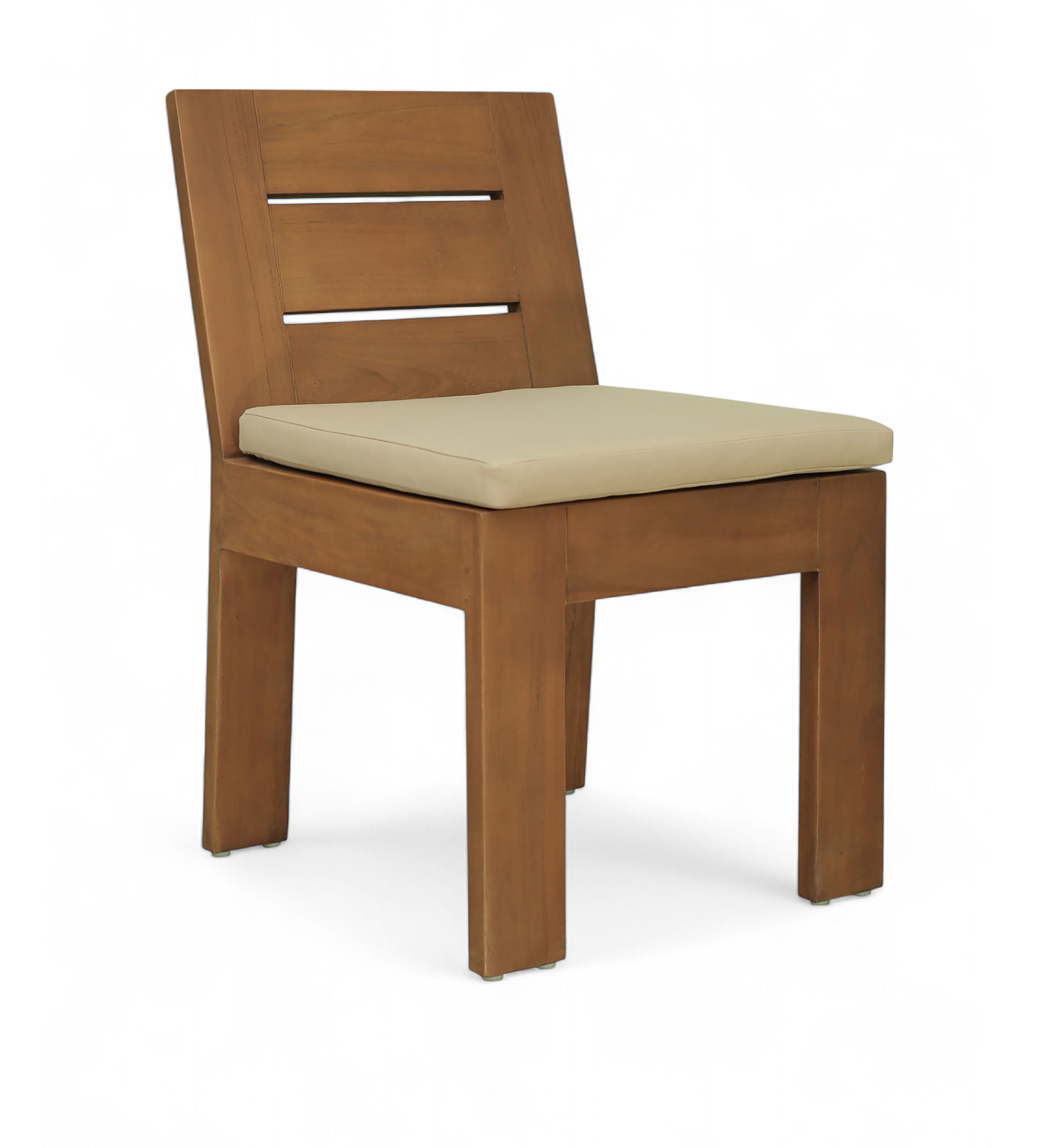 Water Resistant Fabric Upholstered Outdoor Patio Dining Side Chair