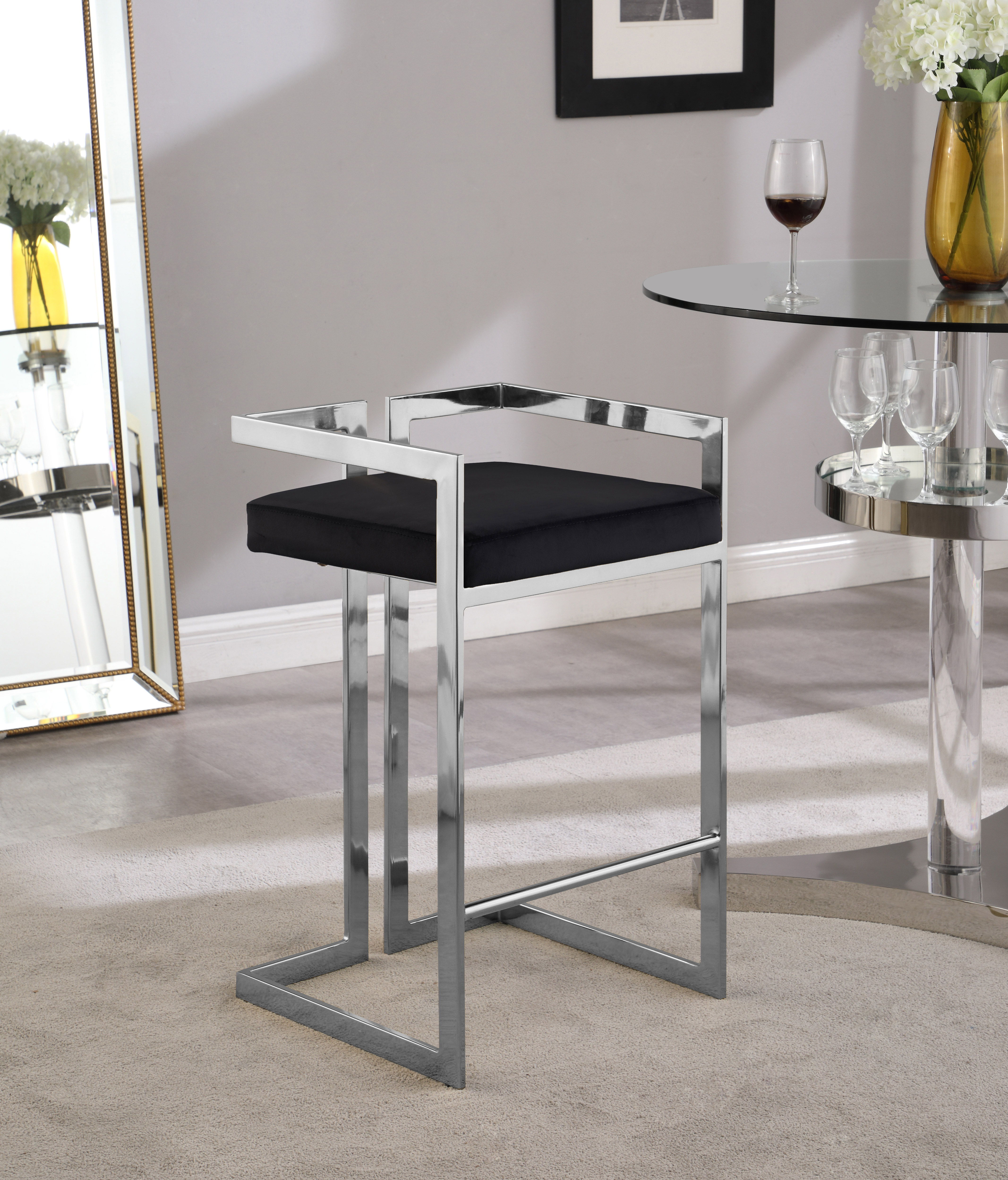 Ezra - Fabric Stool (Set of 2) - Black