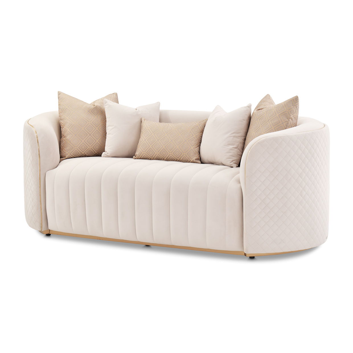 Ariana - Loveseat - Beige/Gold Image