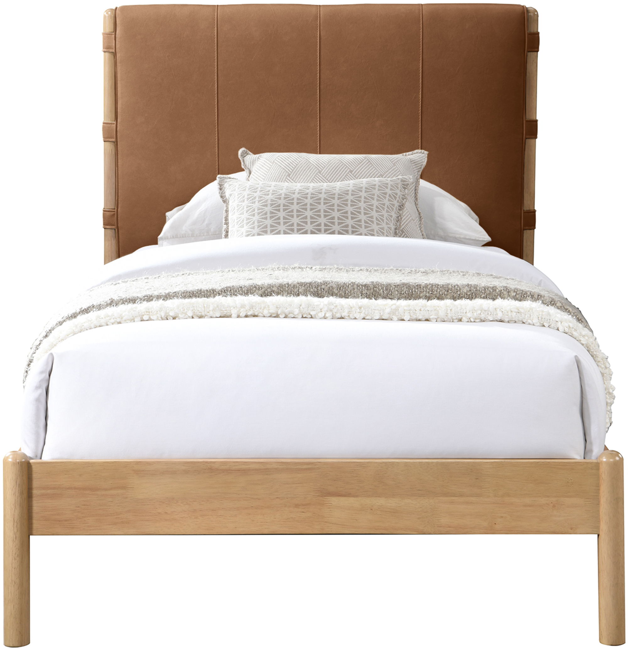 Asher - Twin Bed - Cognac