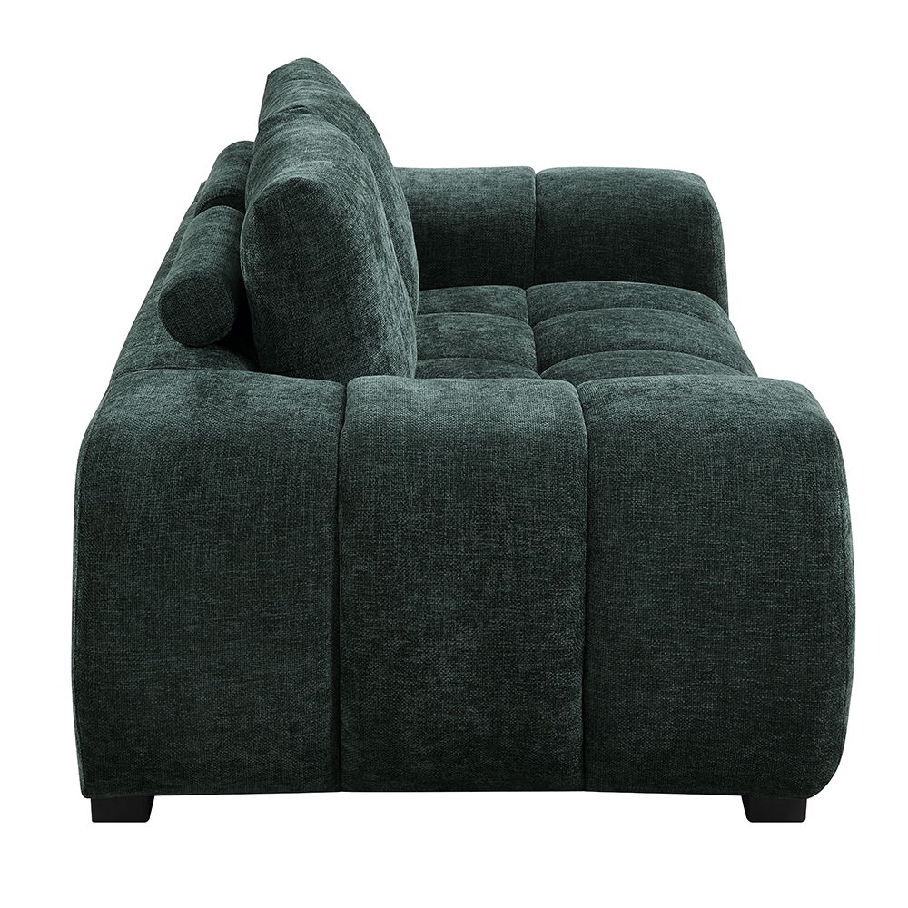 Ferrand - Loveseat - Green Linen, green, view 2