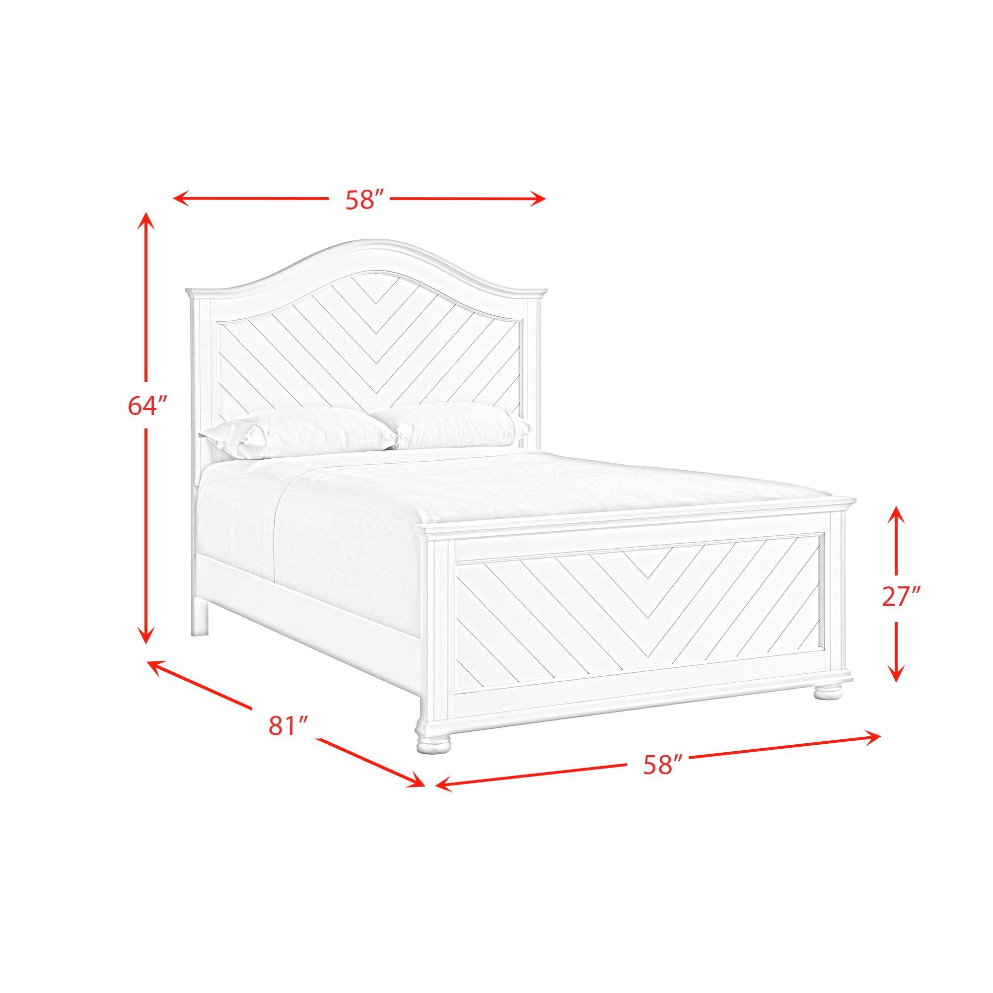 Kona - Full Panel Bed - Gray