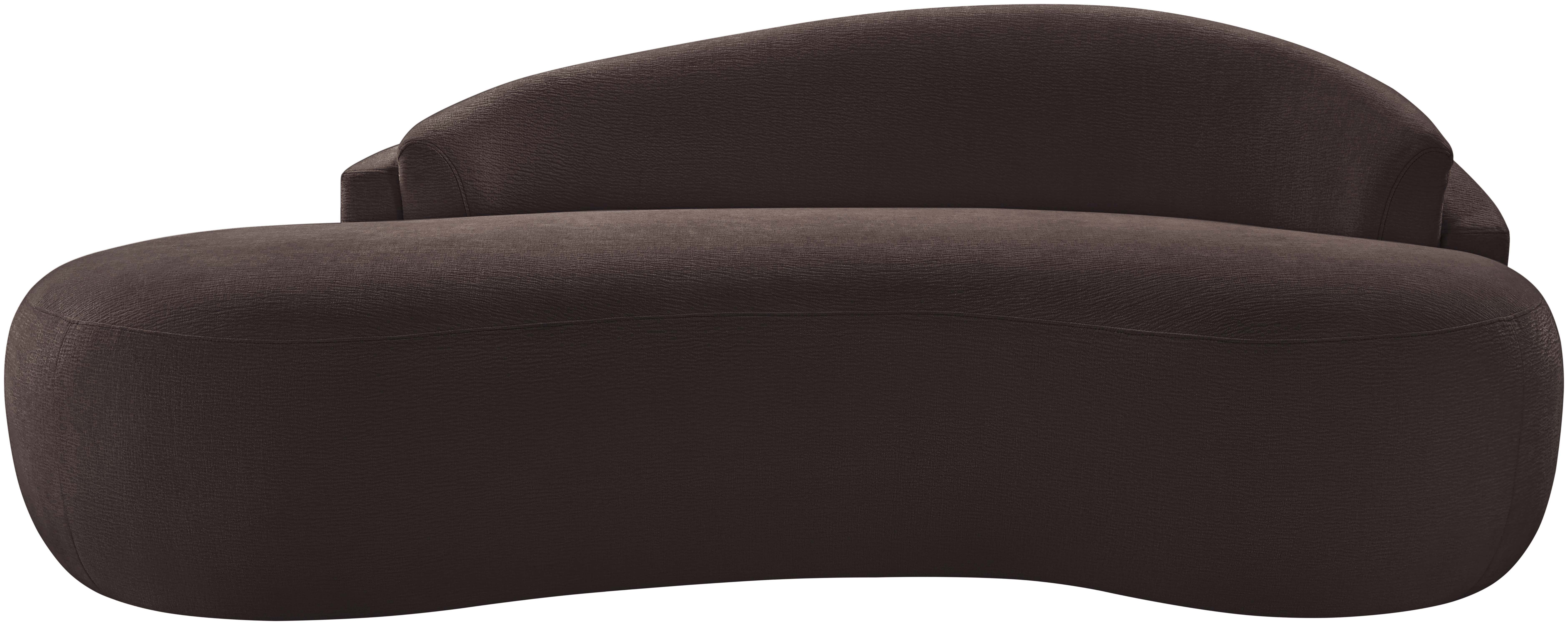 Caspian - Chenille Fabric 79" Upholstered Loveseat - Brown