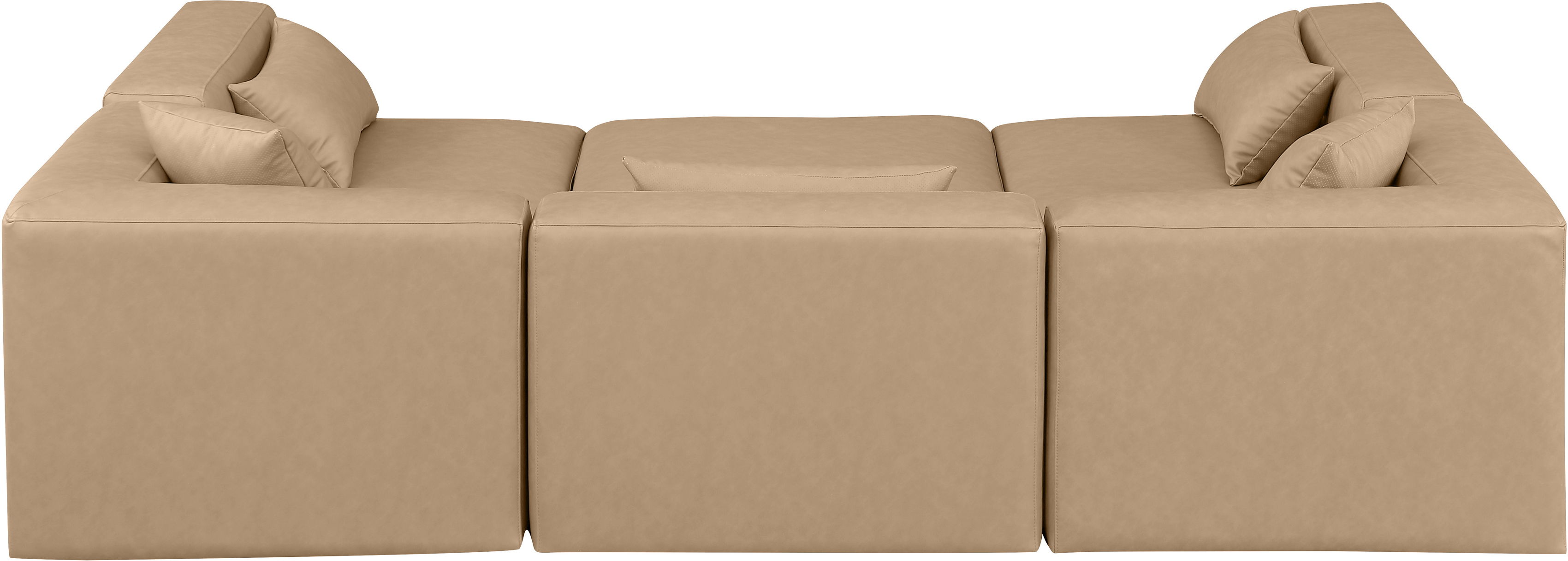 Cube - 6 Piece Modular Sectional - Tan