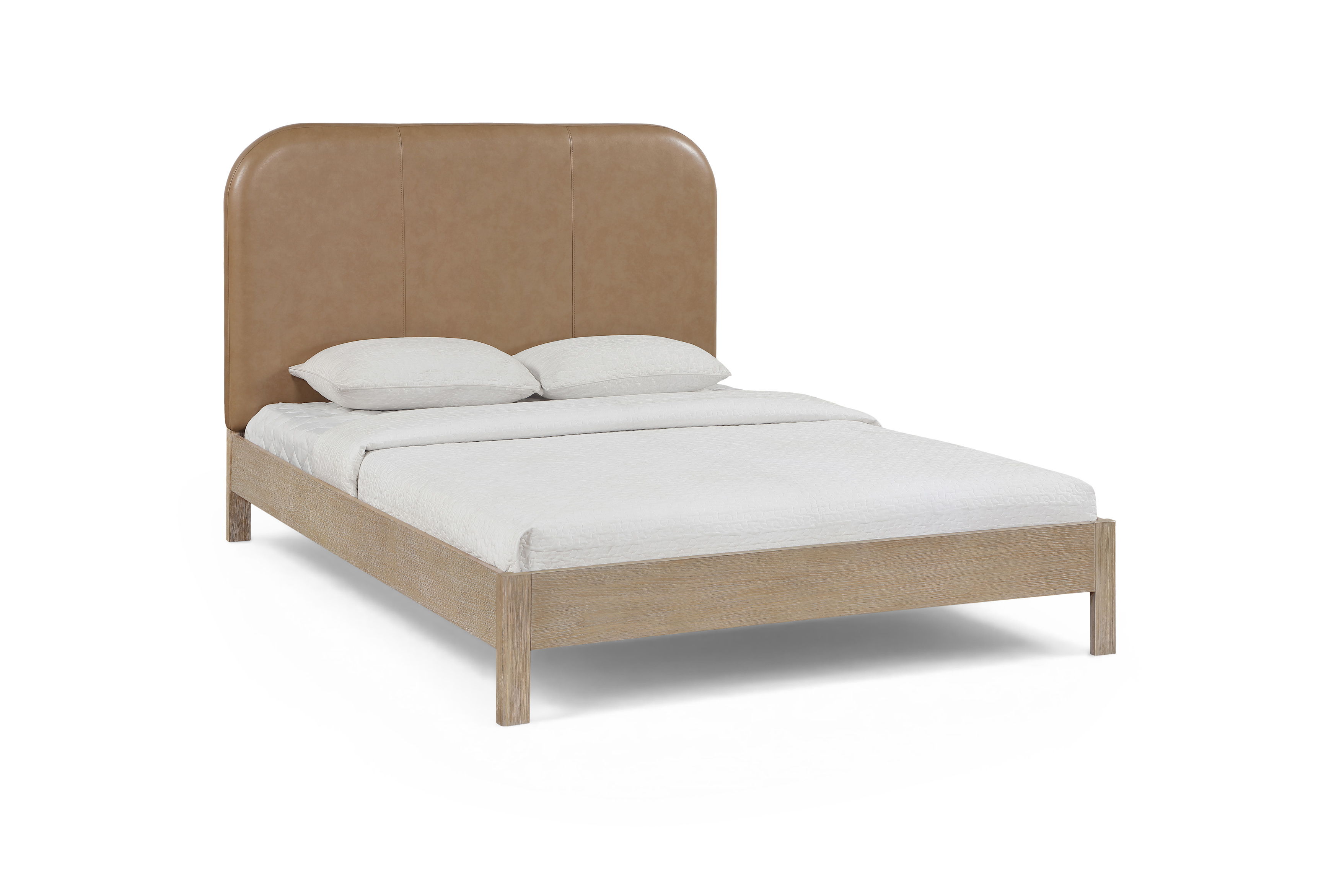 Caswell - Upholstered Full Bed - Natural