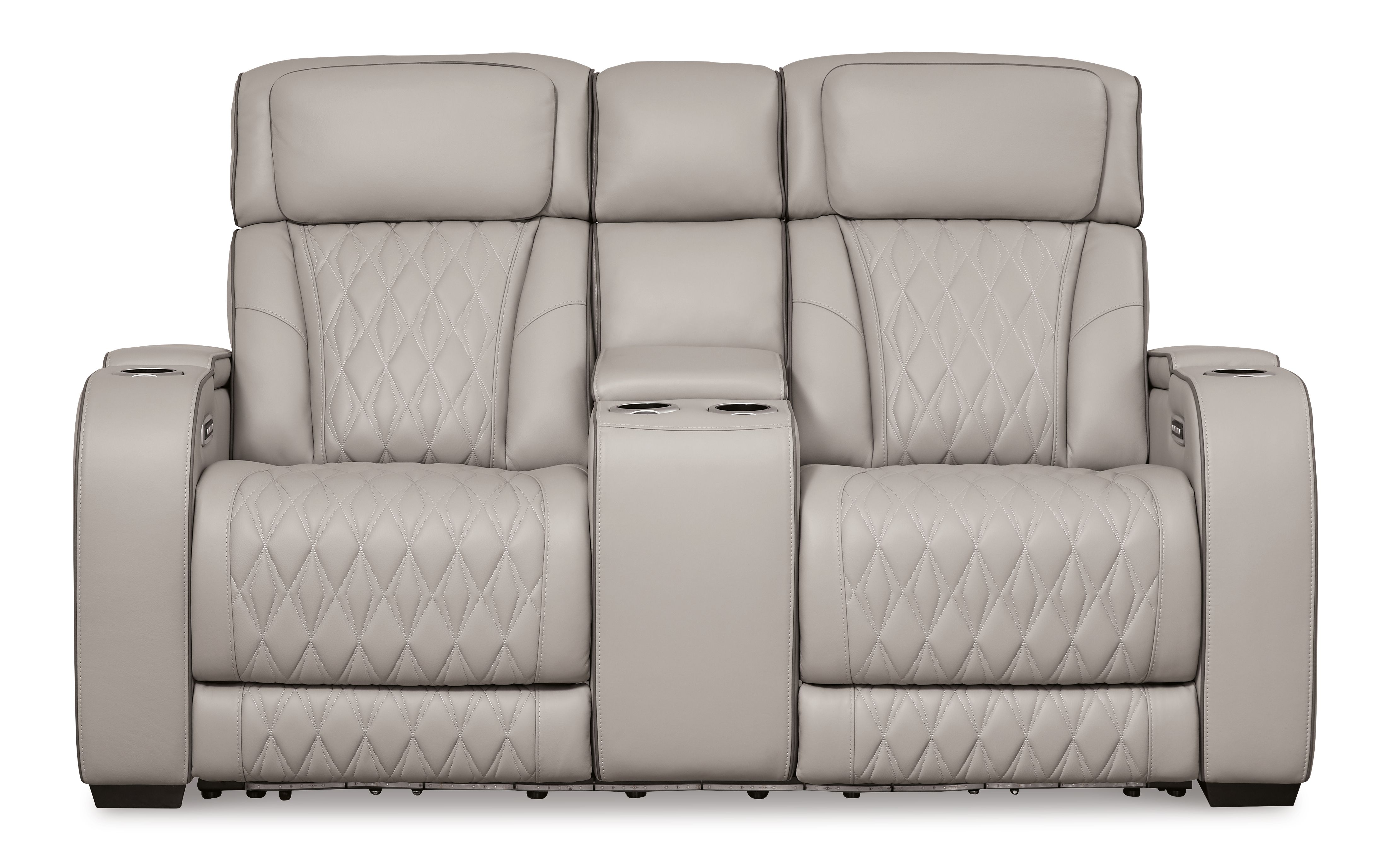 Ashley Furniture Boyington - Power Reclining Loveseat with Console/Adj Hdrst - Gray - Image 5