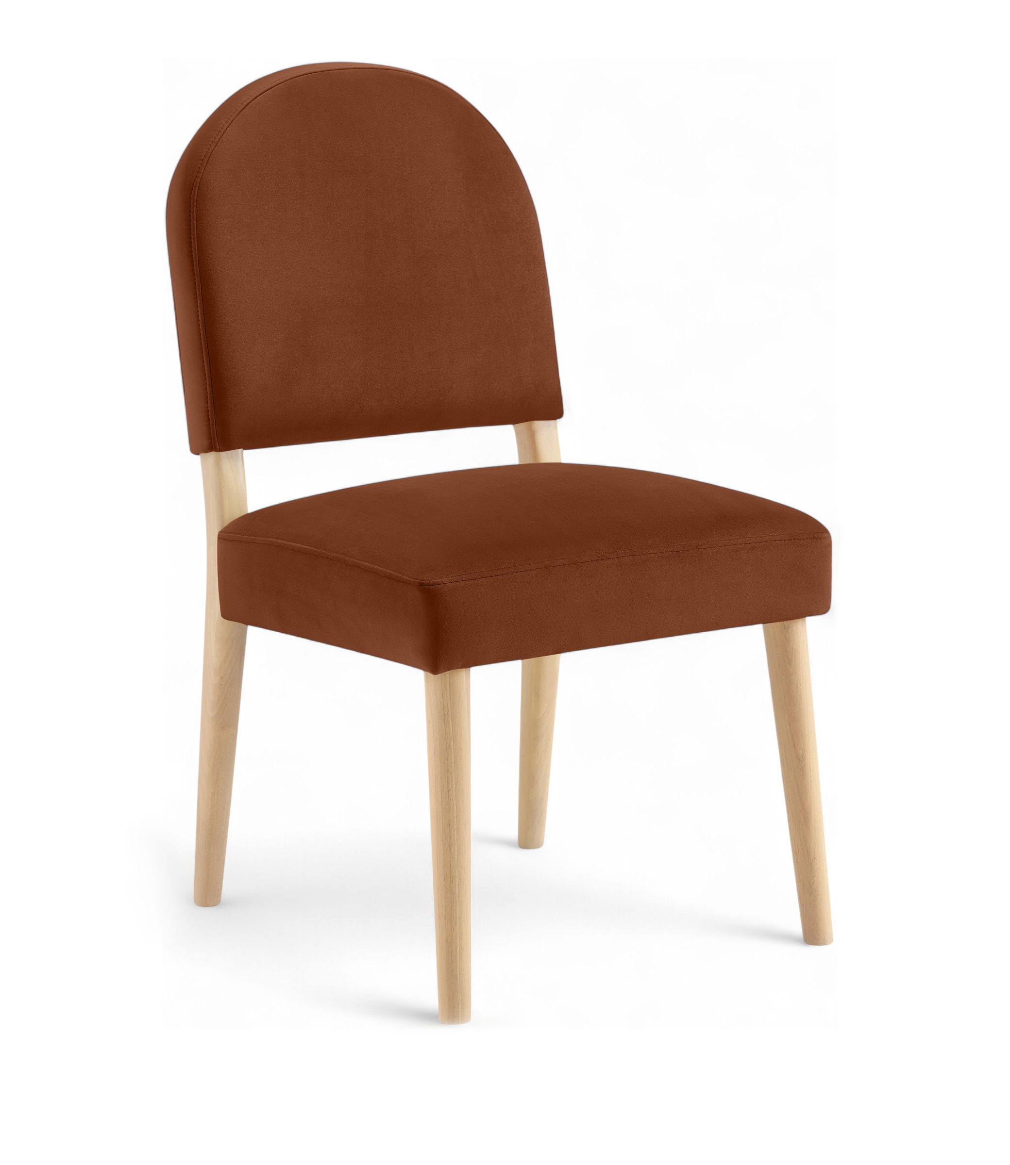 Varinelle - Velvet Upholstered Dining Chair (Set of 2) - Cognac