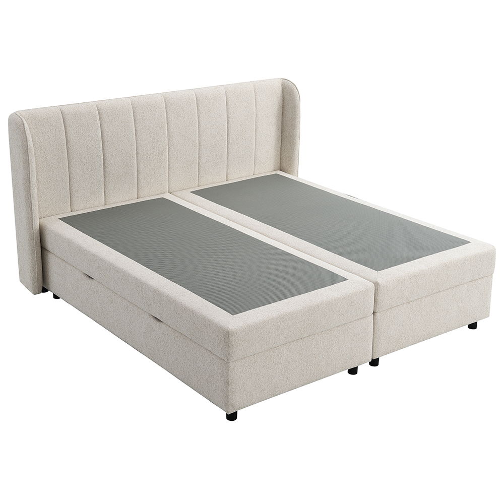 Adonia - Queen Bed With Storage - Beige, beige, view 2