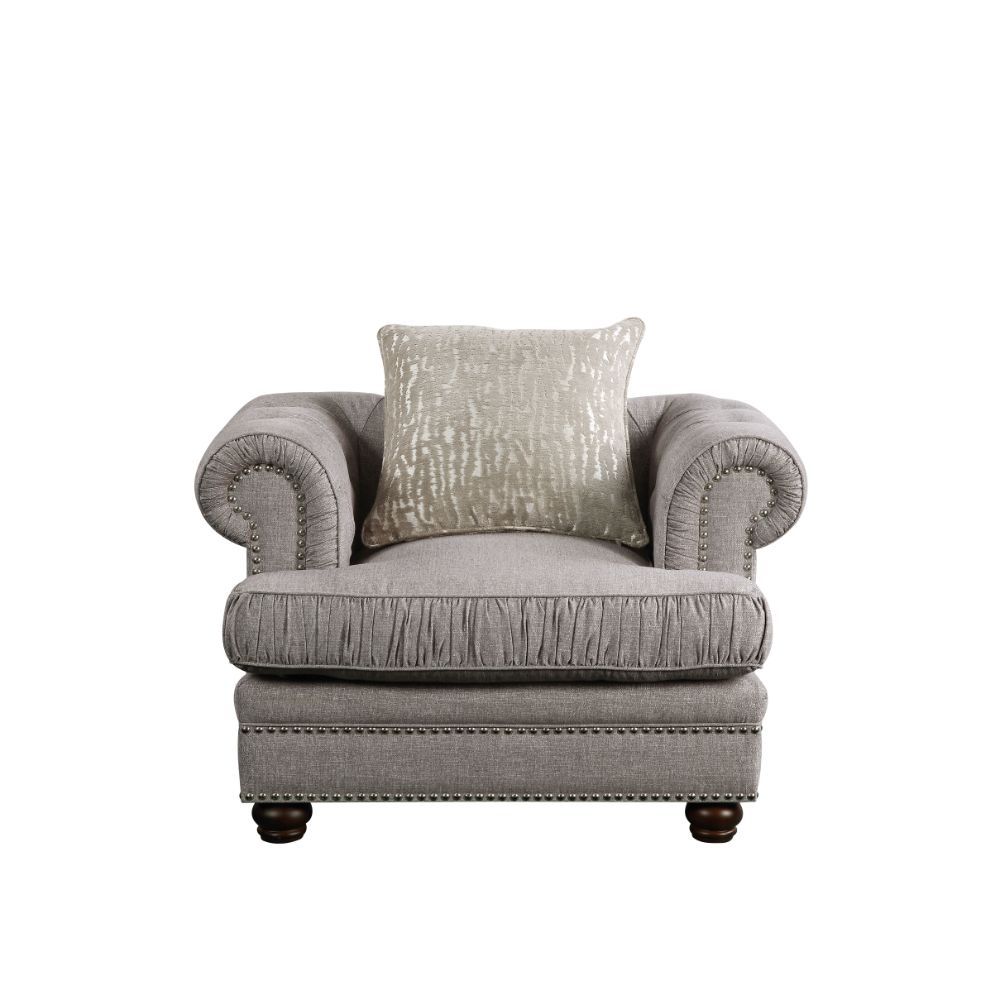 Gardenia - Chair - Gray Fabric, gray, view 2