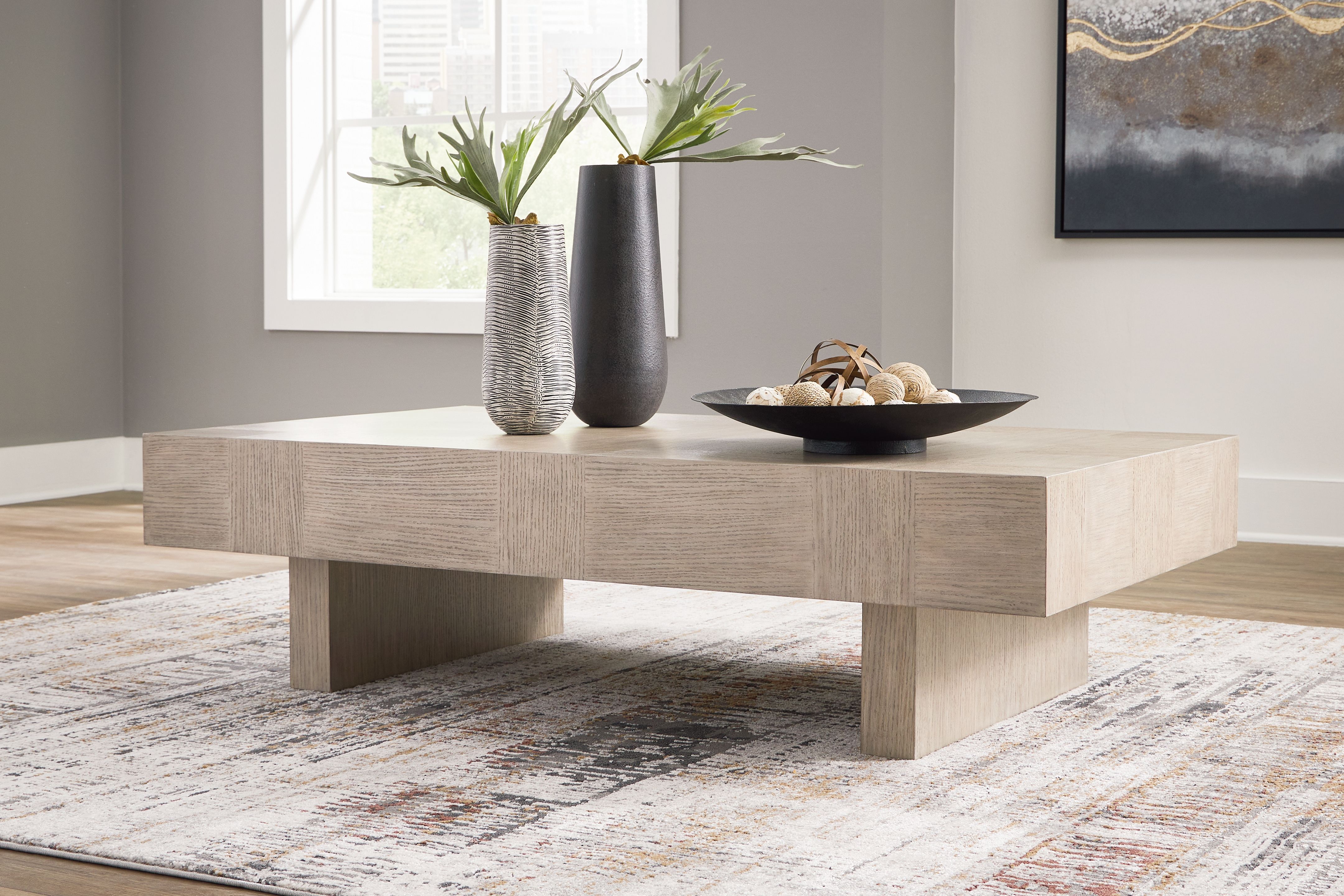 Jorlaina - Rectangular Cocktail Table - Light Grayish Brown