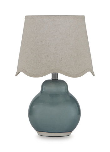 Byronburg – Ceramic Table Lamp – Blue / Beige