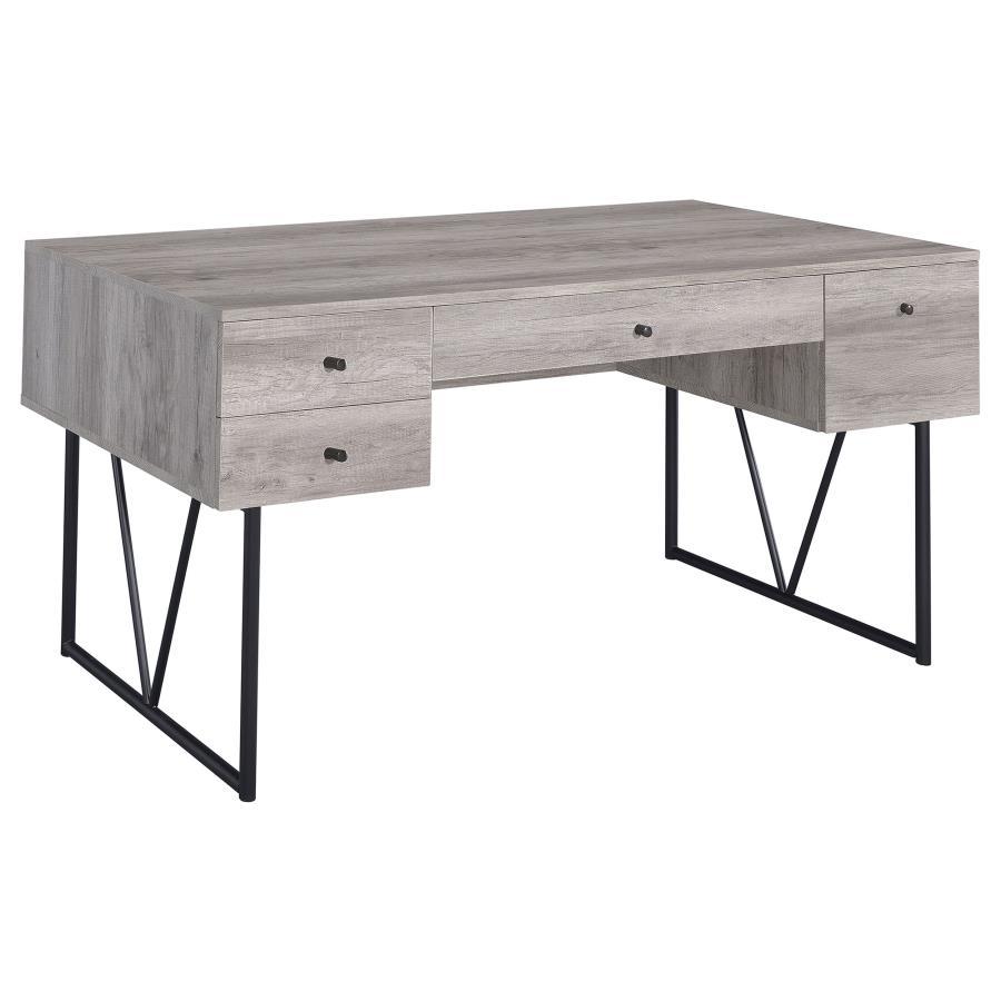 Analiese - 4-Drawer Writing Desk - Gray Driftwood Image