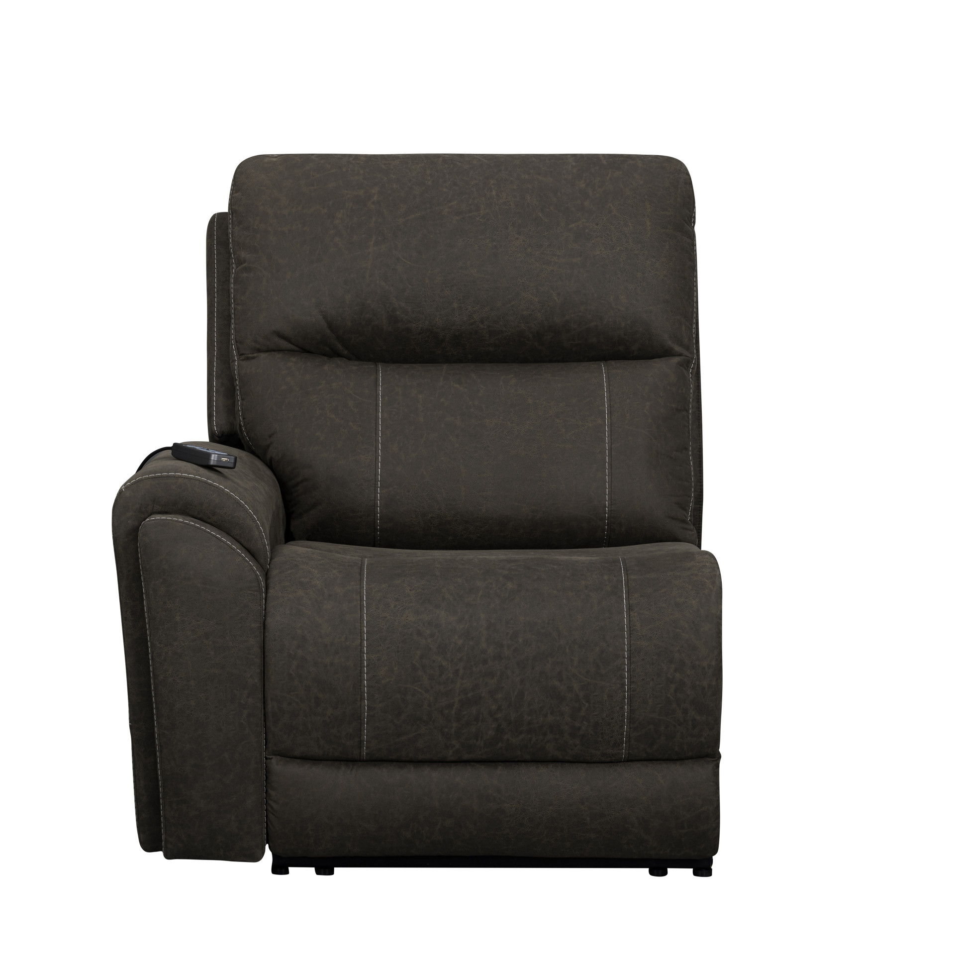 Gaia - LAF Recliner With Power Headrest, Footrest, Massage, Heat - Sable