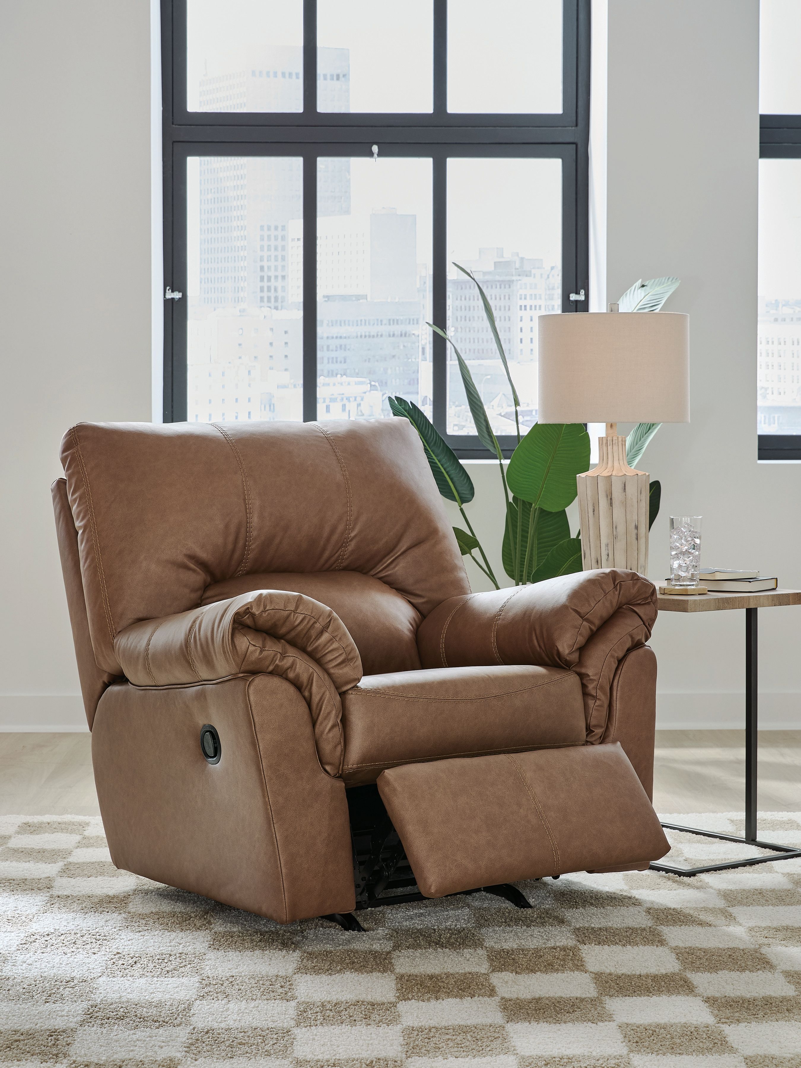 Ashley Furniture WillowBend - Rocker Recliner - Caramel - Image 5