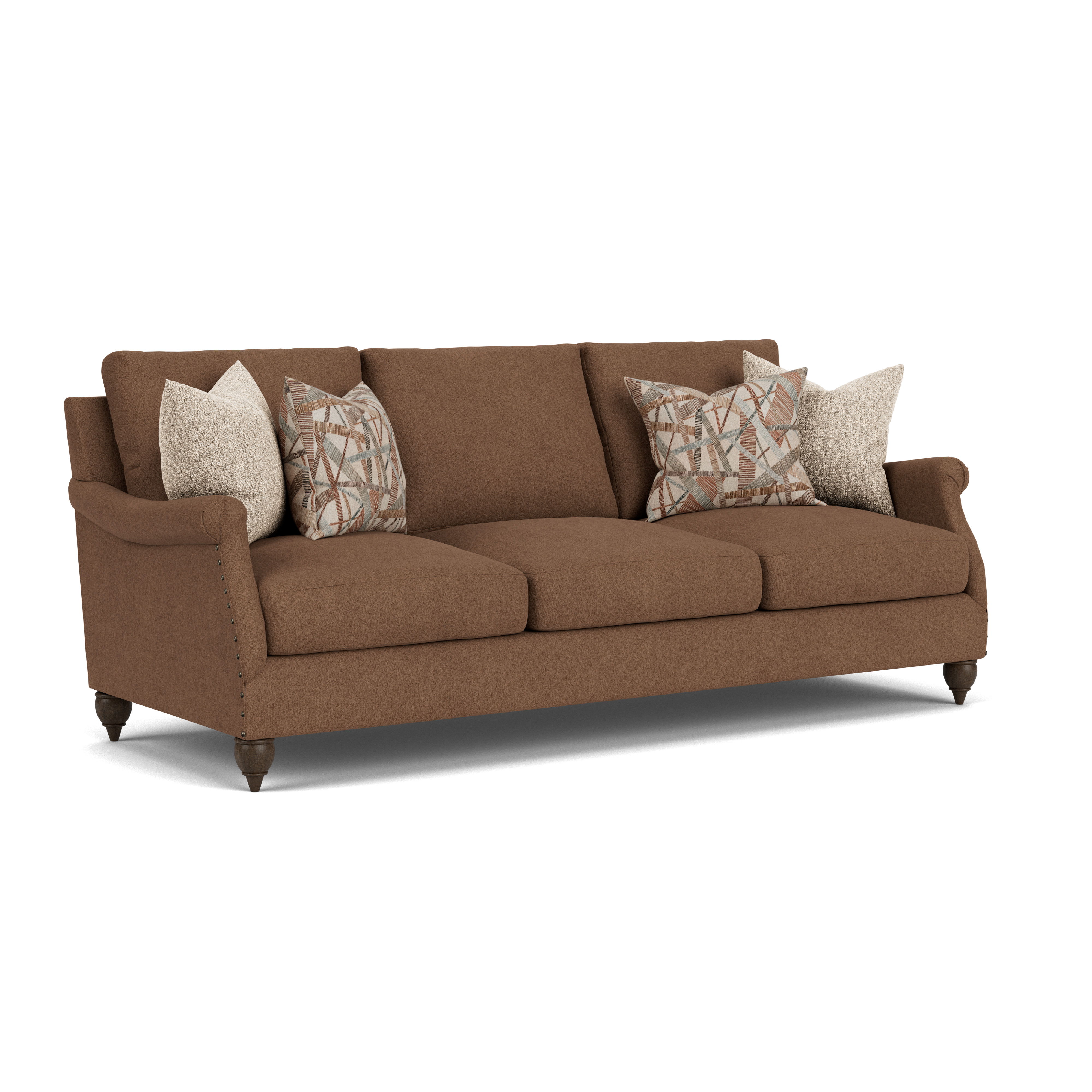 Veda - Fabric Sofa, dark brown
