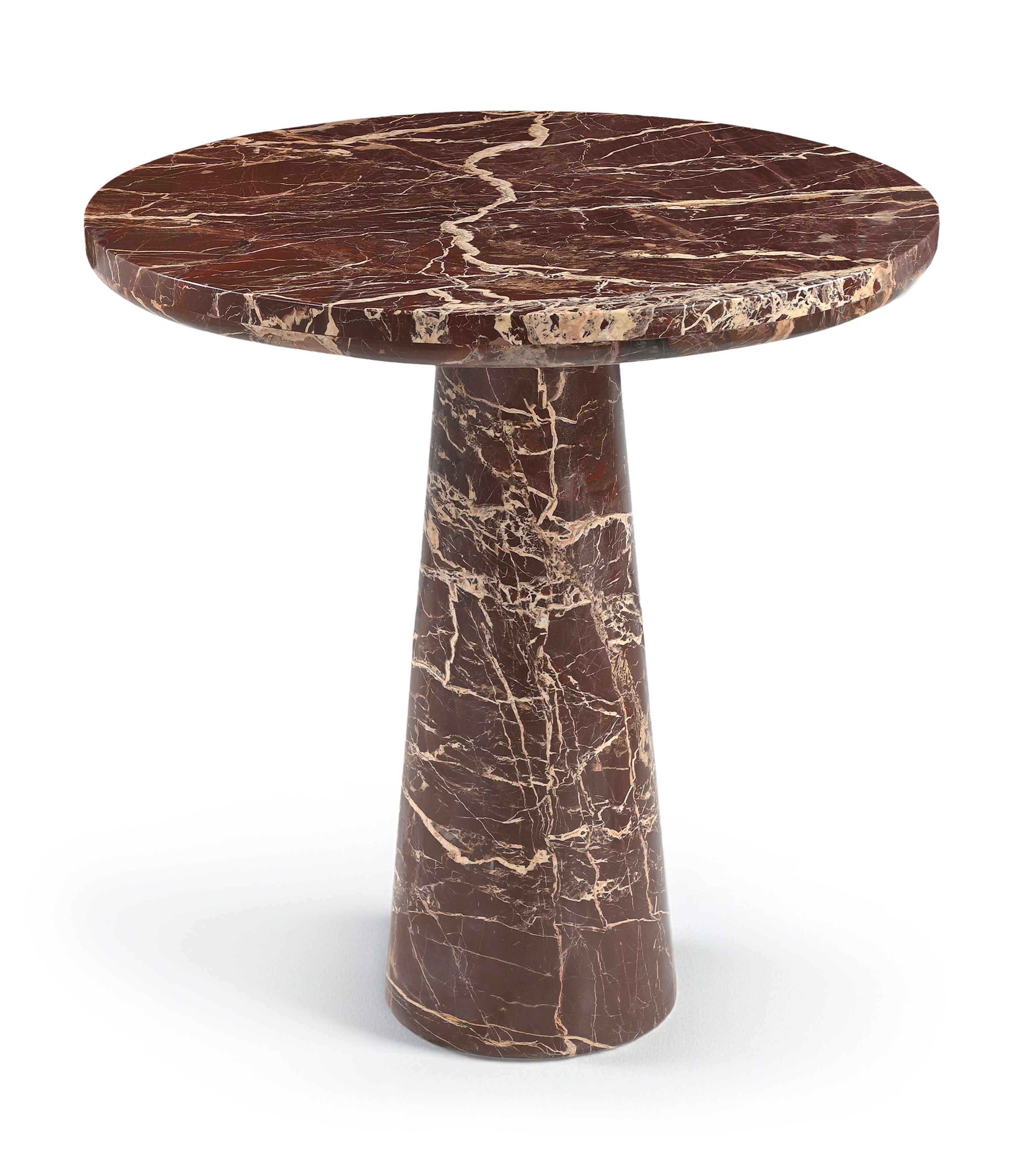 Fontelina - 30" Genuine Marble Bistro Dining Table - Cherry