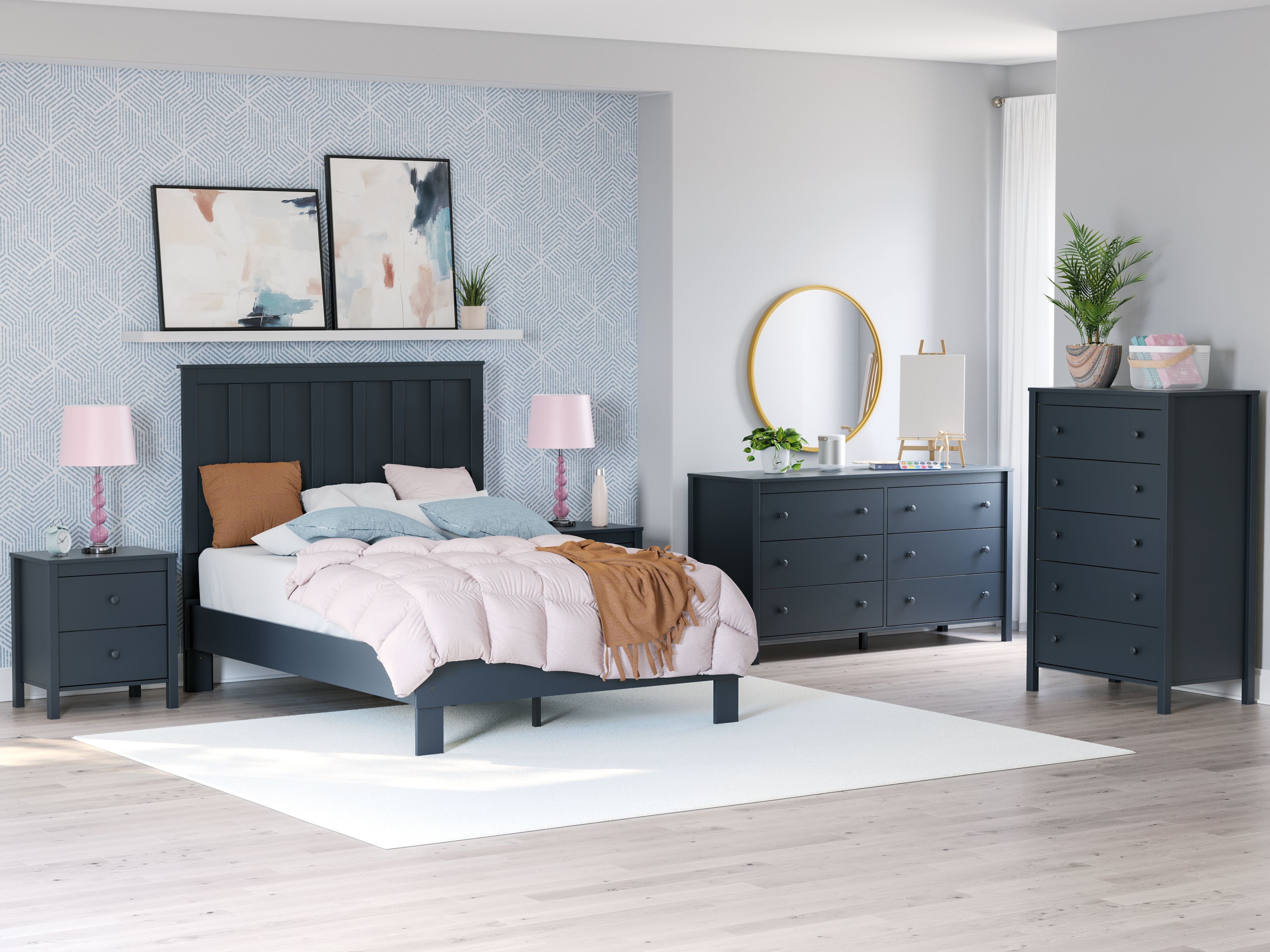 Full · 3 Pc · Dresser, Full Platform Bed