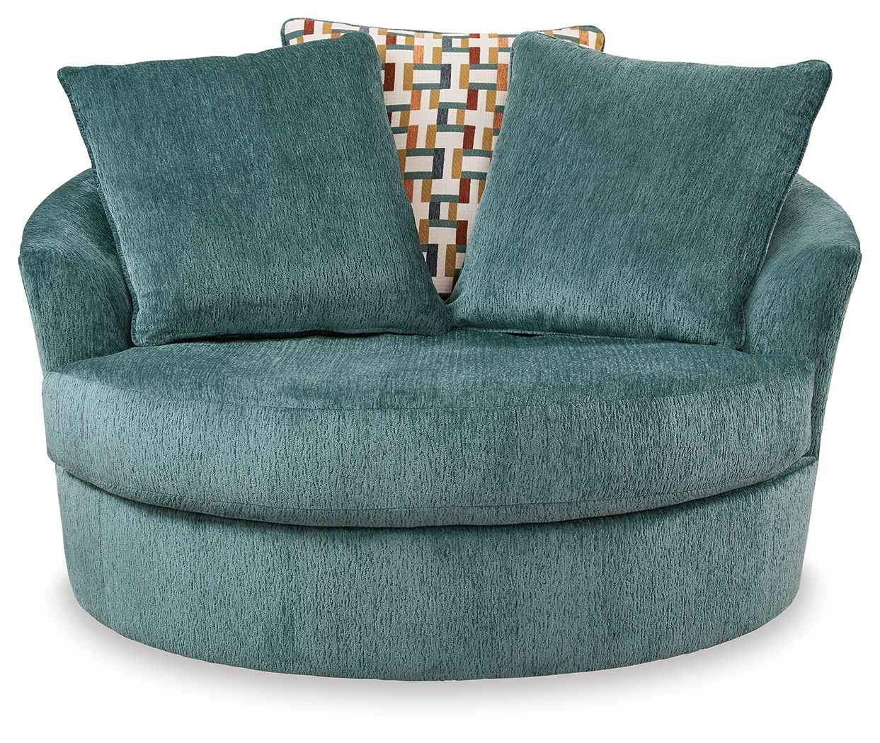 Ashley Furniture Laylabrook - Oversized Swivel Accent Chair - Teal - Image 3