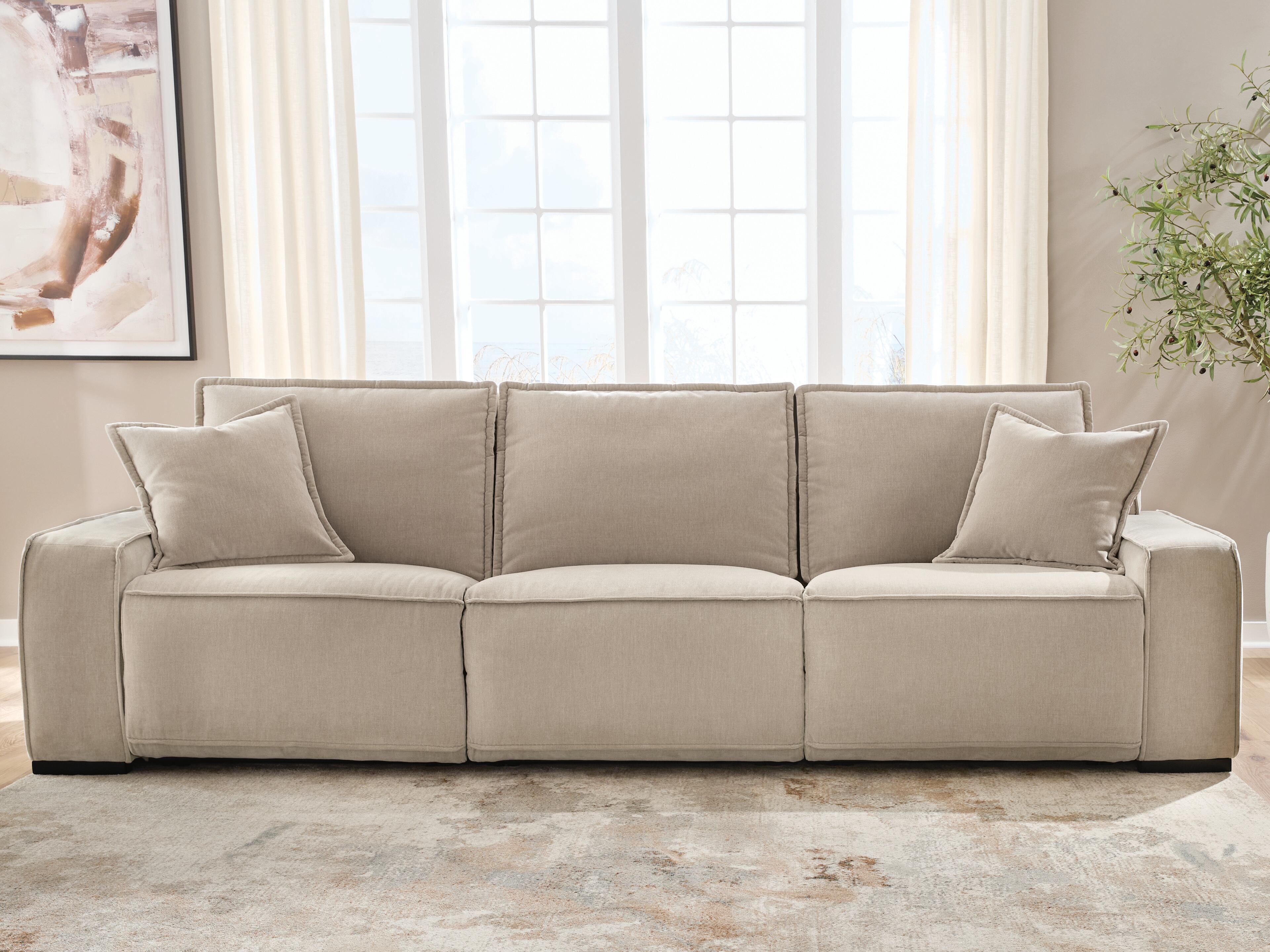 Ashley Furniture Carceri - 3-Piece Power Sectional Reclining Sofa With Armless Power Recliner - Cashmere - Image 4