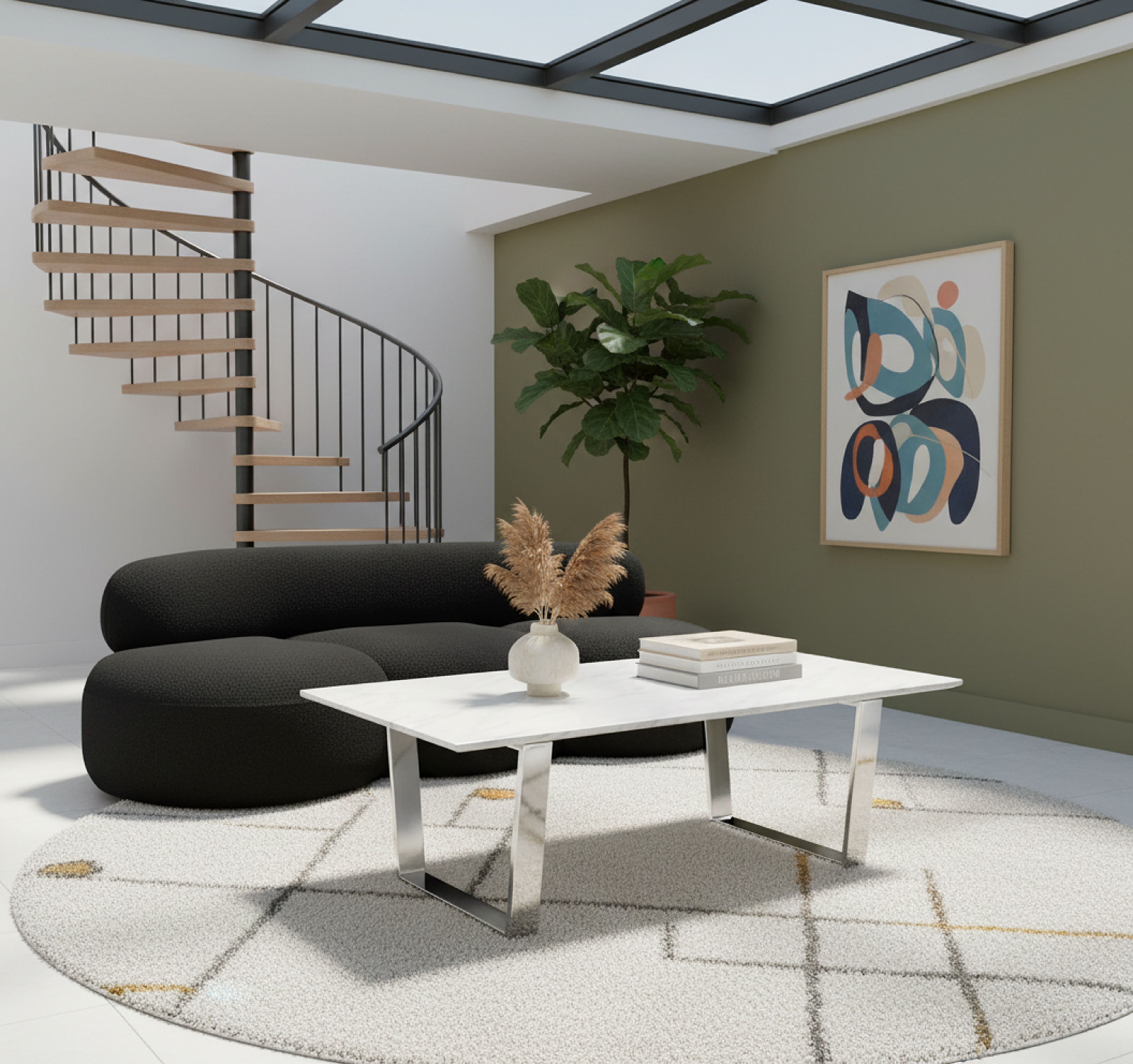 Carlton - Coffee Table - Pearl Silver