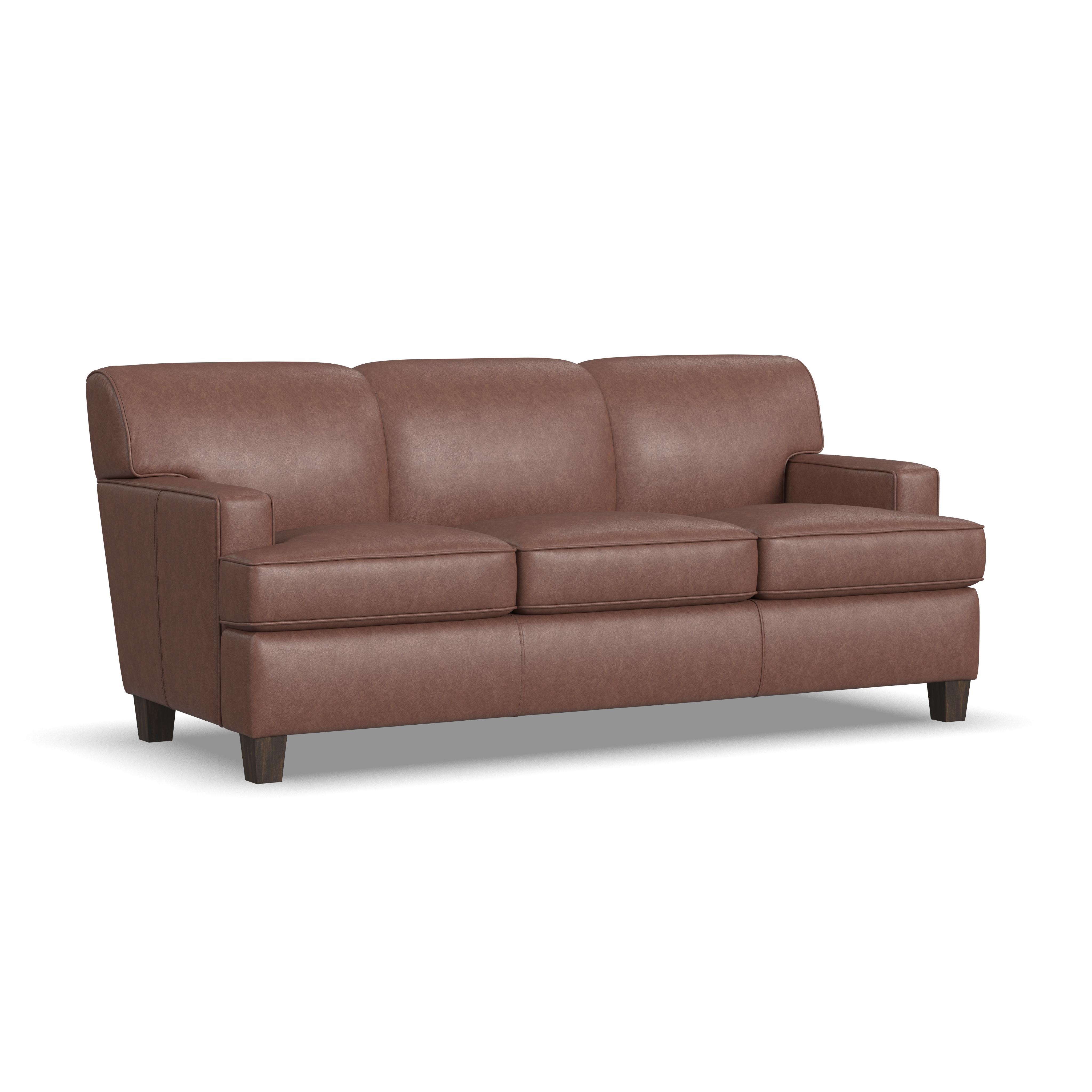 Dempsey - Leather Sofa, dark gray, view 3