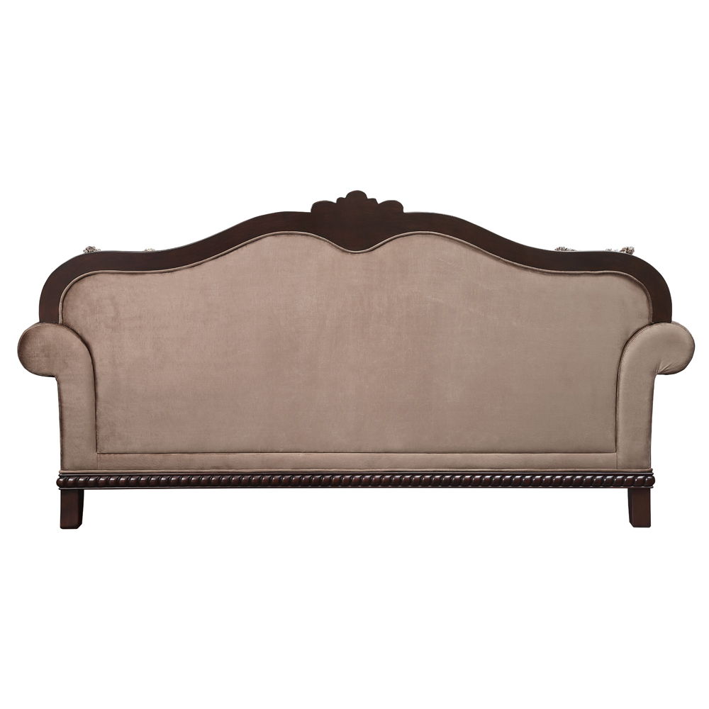 Chateau De Ville - Sofa With 5 Pillows (Same Lv01588) - Fabric & Espresso, beige, view 7