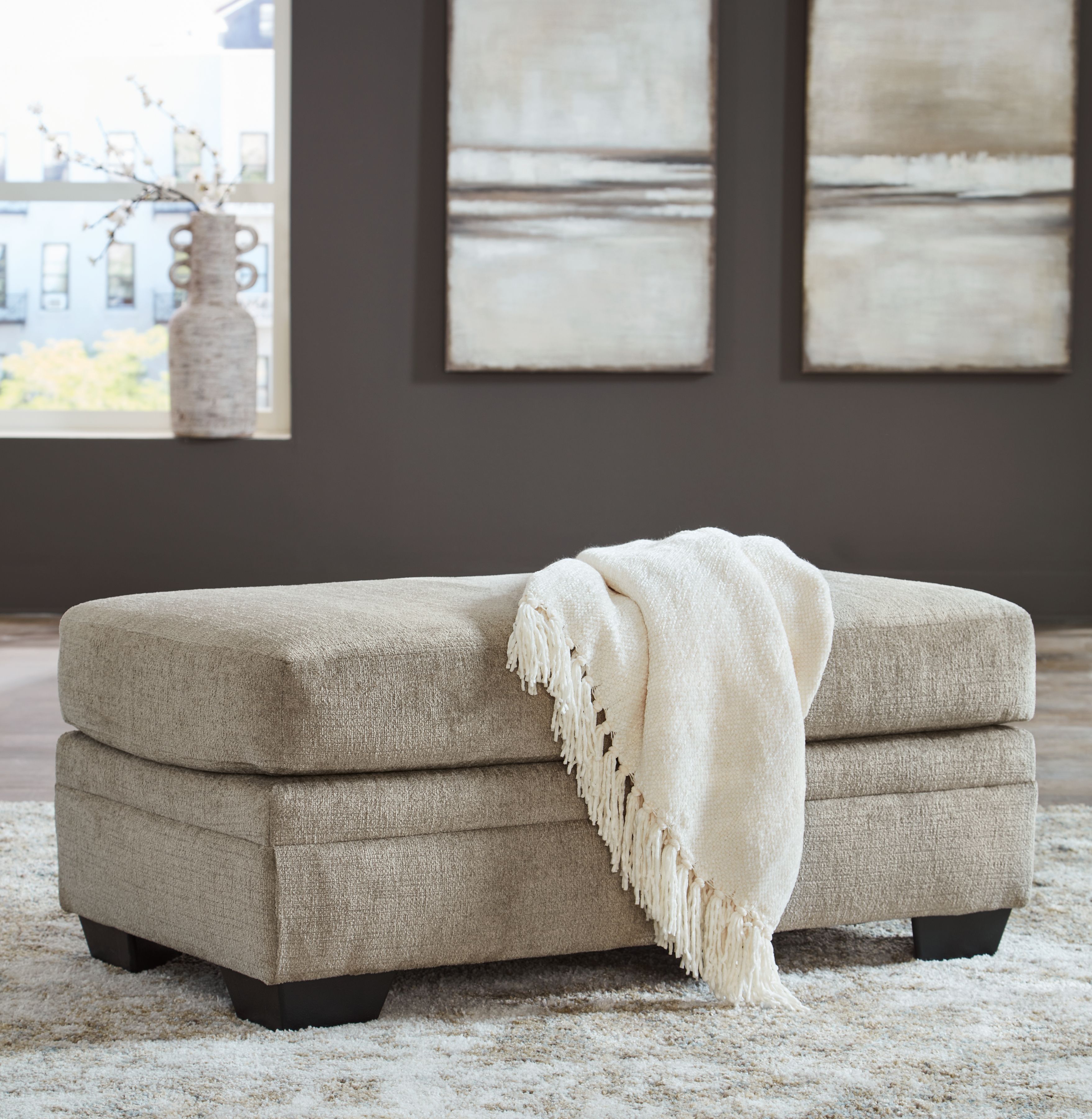Ashley Furniture Stonemeade - 2 Pc. - Chair And A Half, Ottoman - Taupe - Image 6