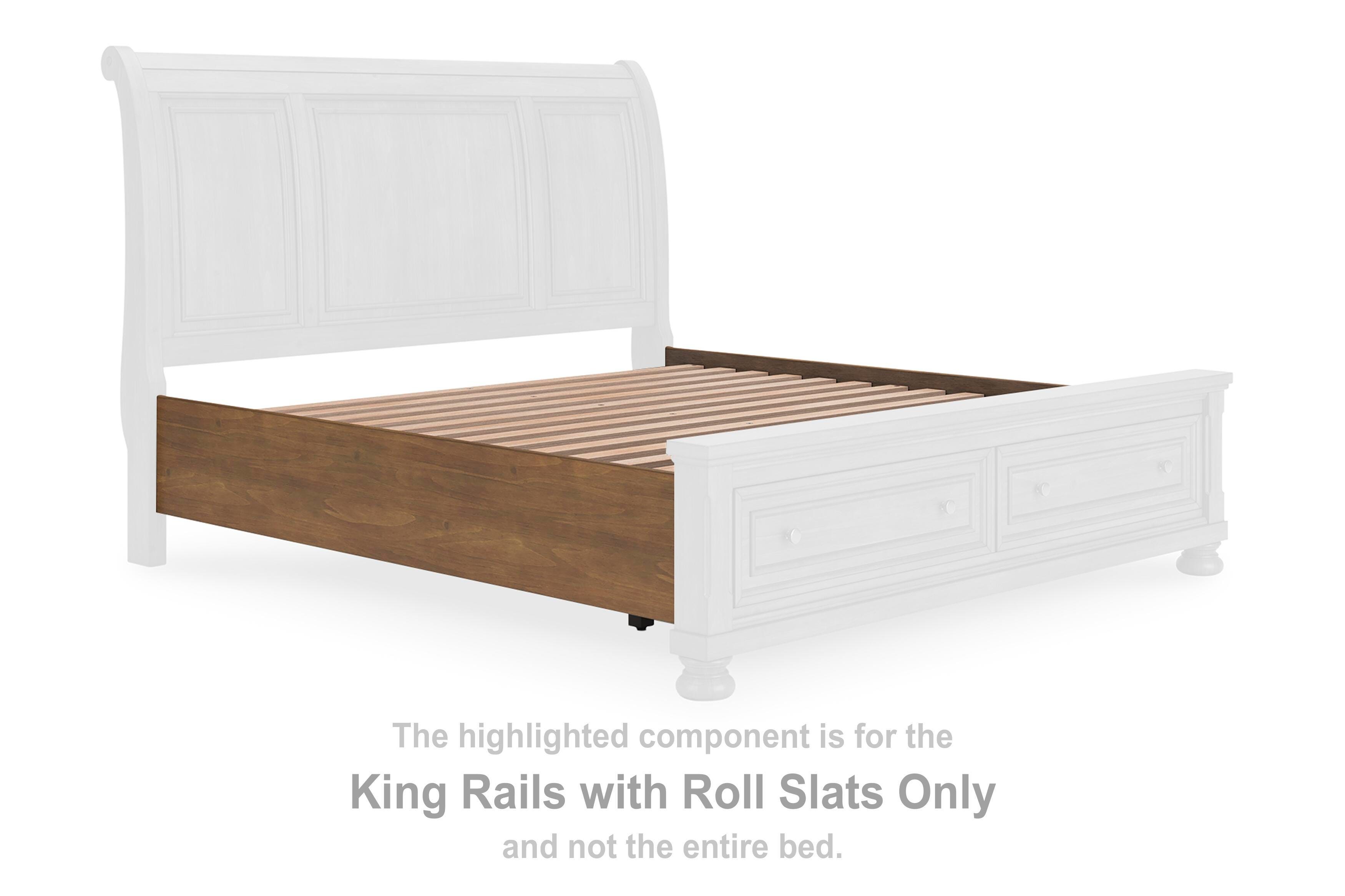 Feddinger – King Rails With Roll Slats – Medium Brown