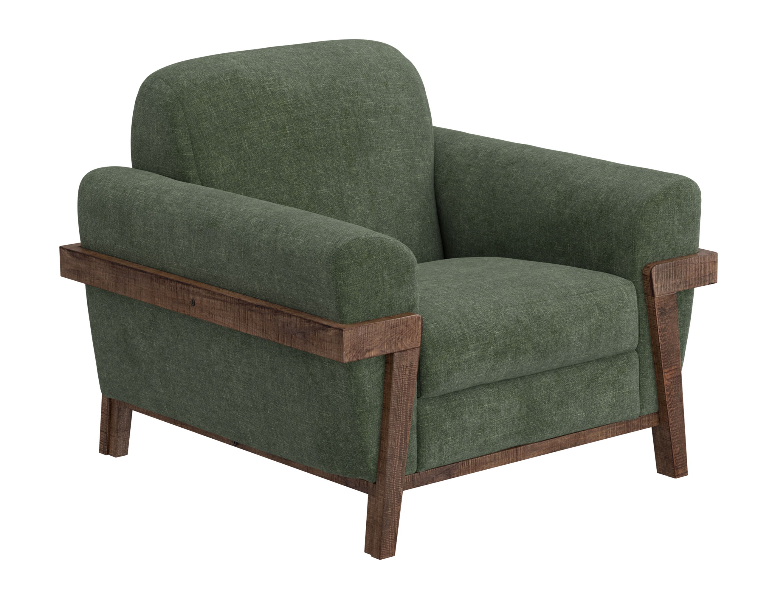 International Furniture Direct Loft Brown - Arm Chair - Olive Green
