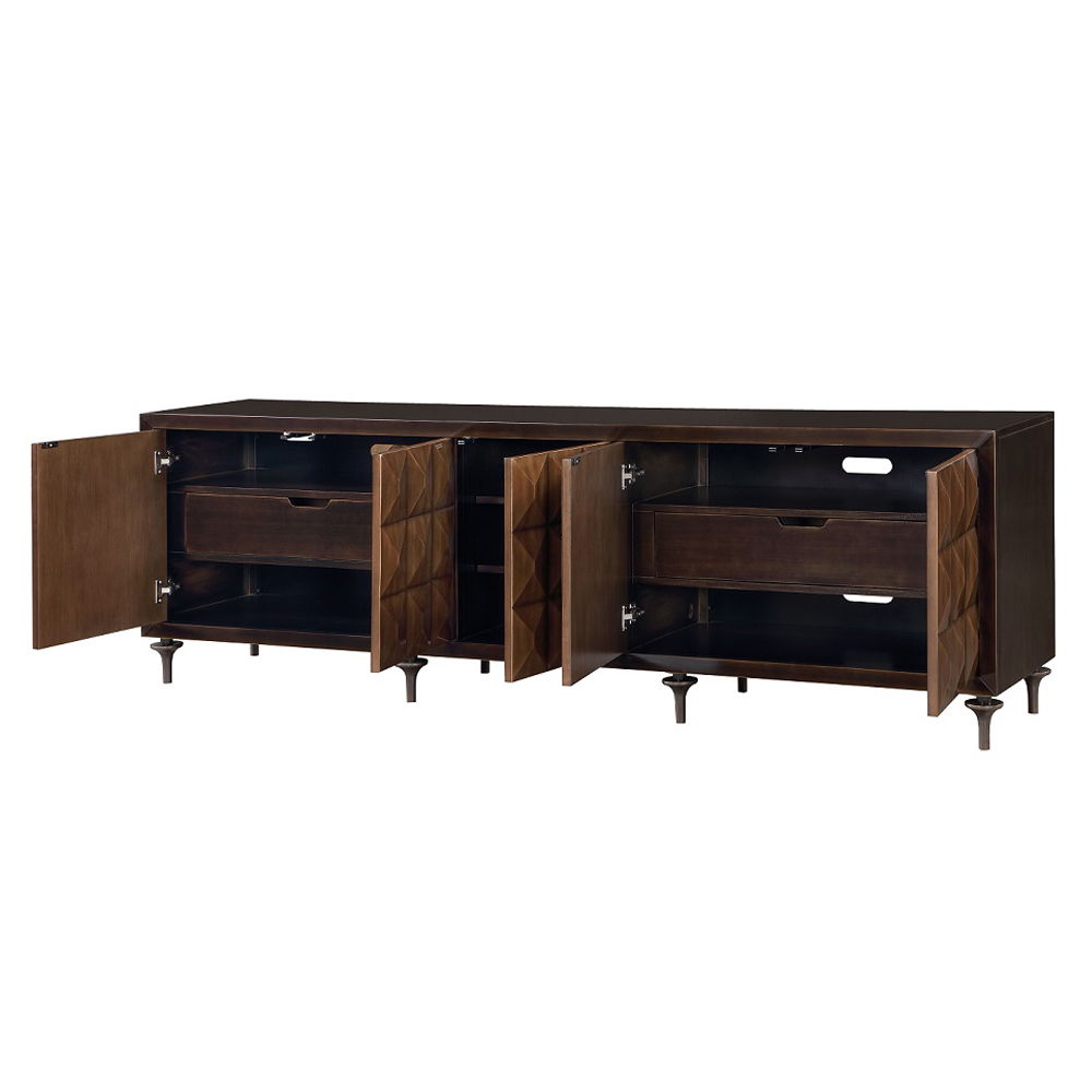Diya - Console Cabinet - Forged Bronze & Espresso, dark brown, view 5