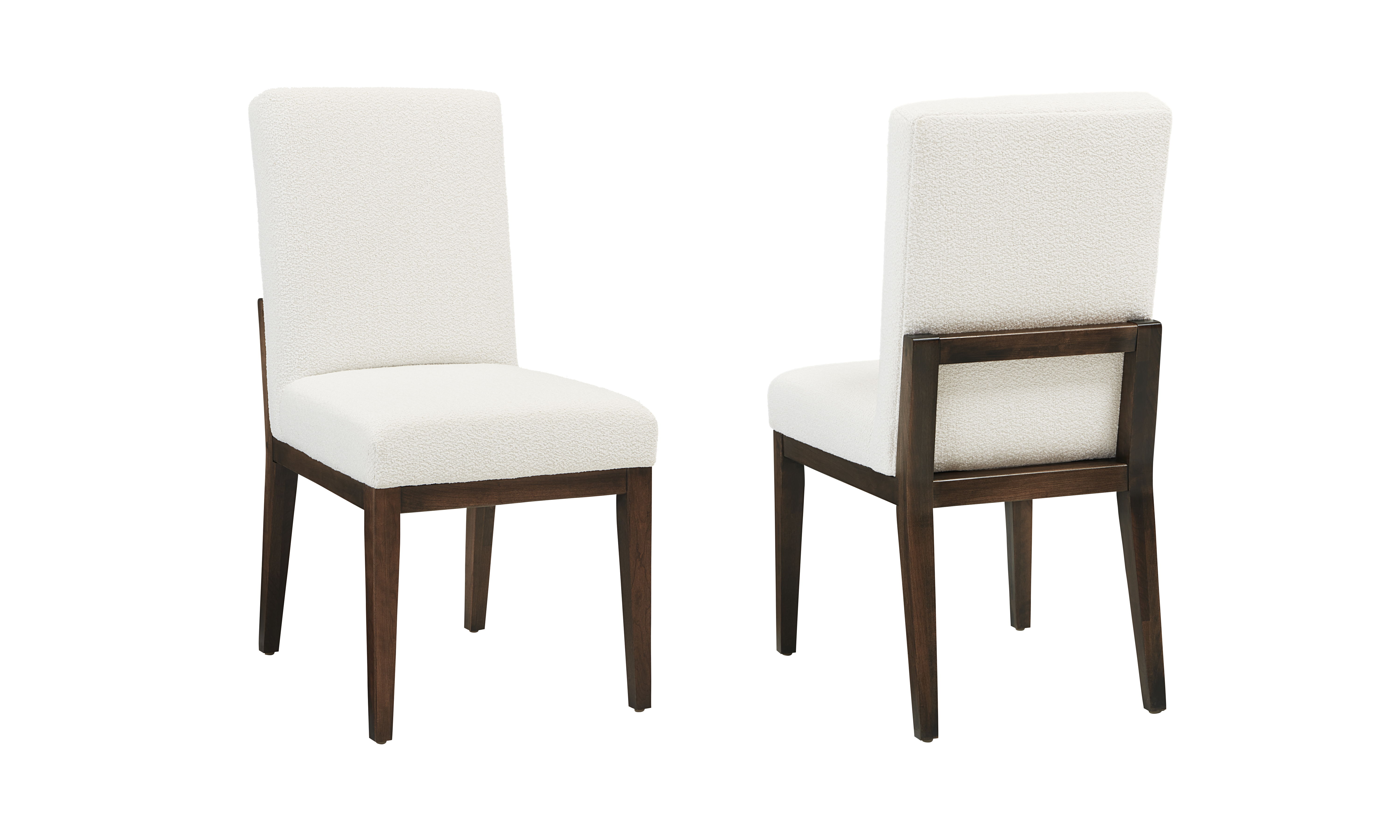 Vaughan-Bassett Crafted Cherry - Upholstered Side Chair White Fabric - Dark Cherry