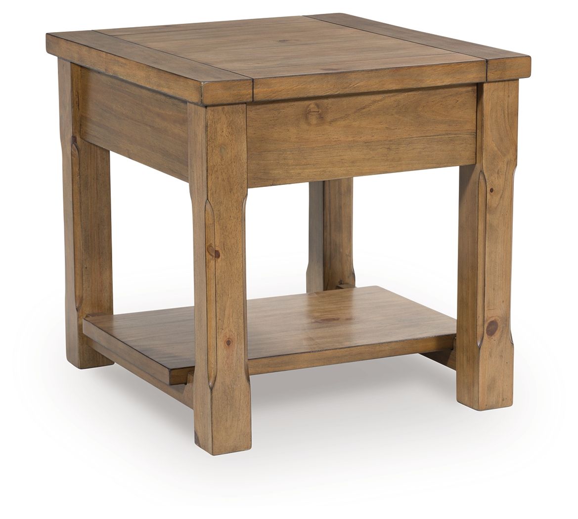 Ashley Furniture Vandenmore - Rectangular End Table - Medium Brown - Image 6