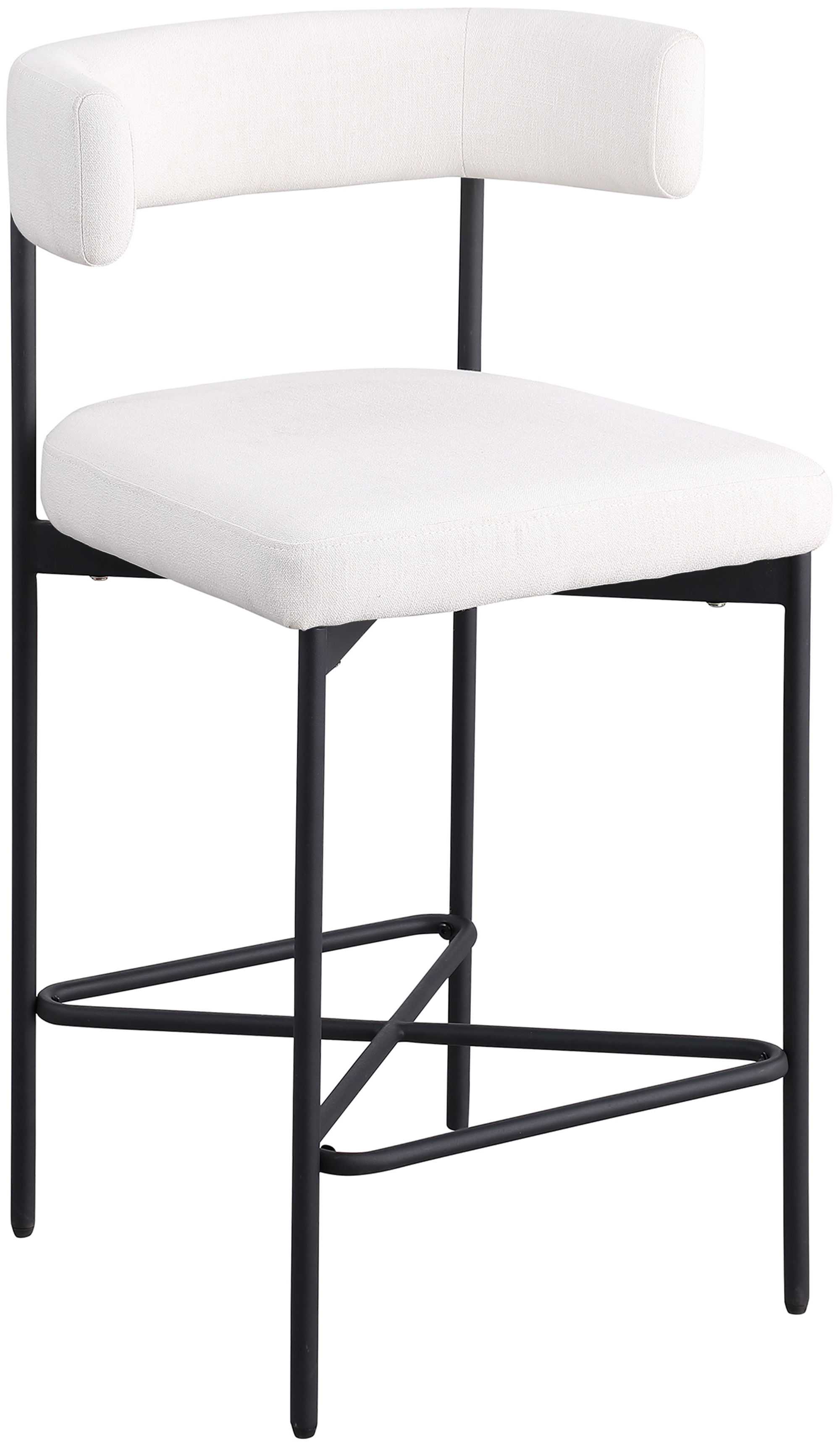 Rivage - Durable Stool With Black Frame (Set of 2) - Cream