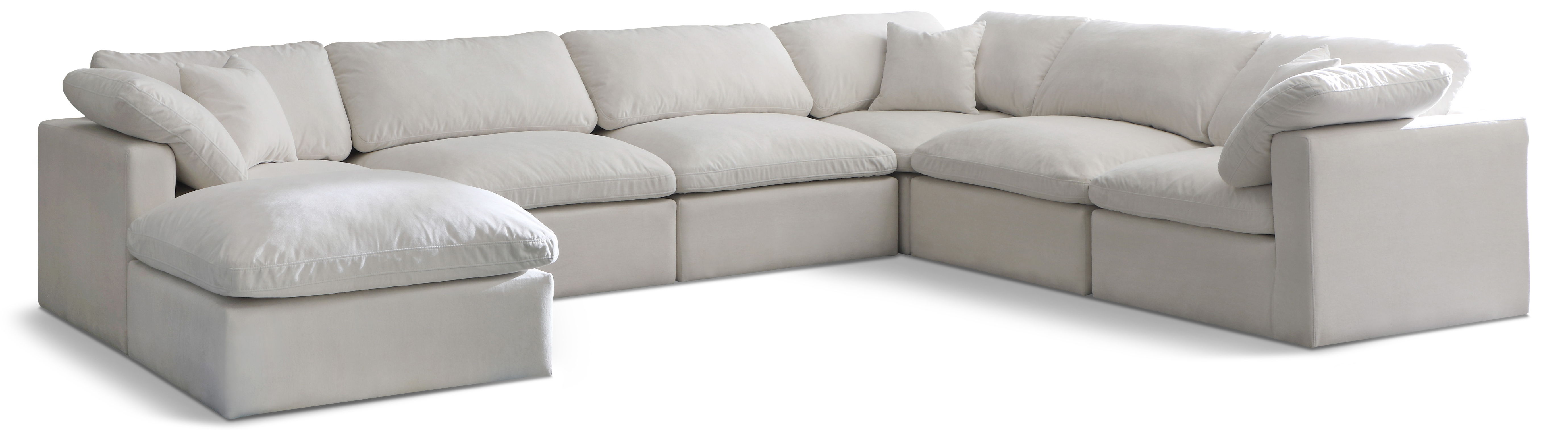 Plush - 7 Piece Modular Sectional - Cream