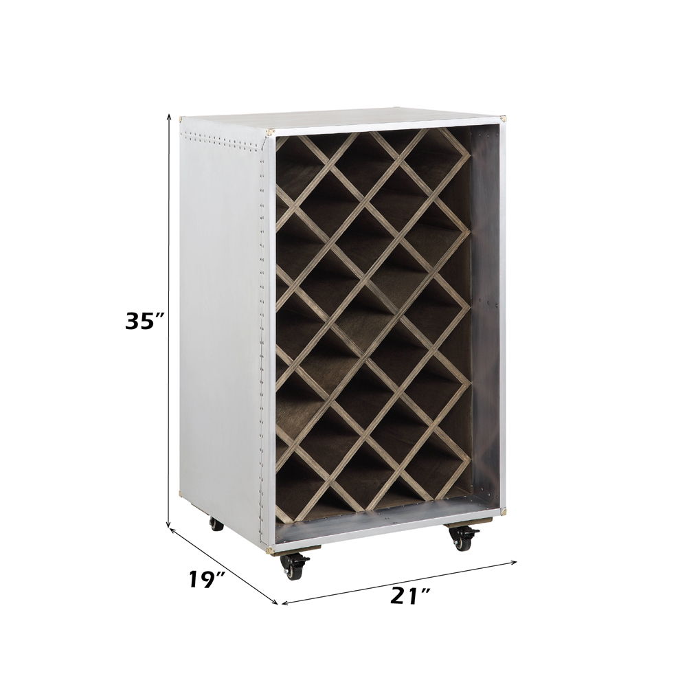 Raini - Wine Cabinet - Aluminum, dark gray, view 5