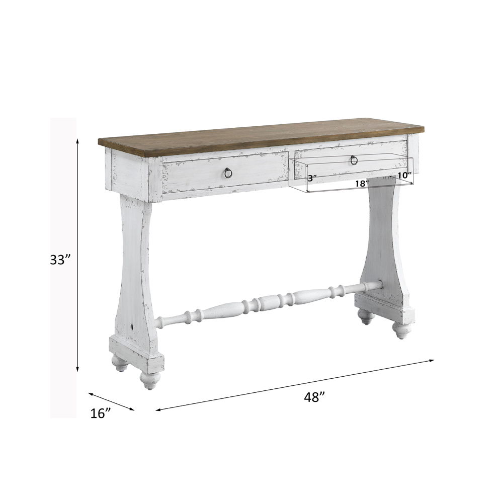 Carminda - Console Table - Antique White, white, view 5