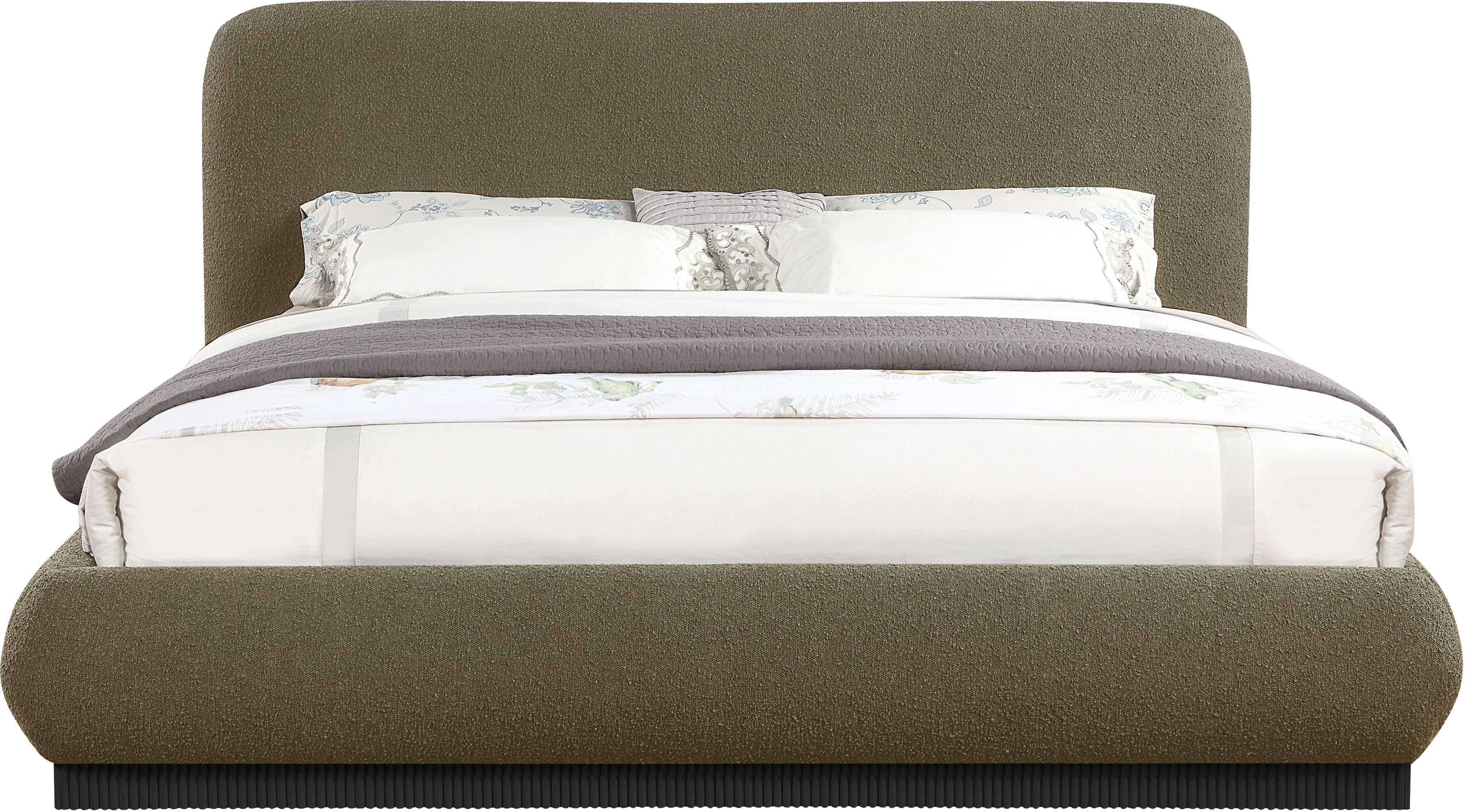 Rigby - King Bed With Black Base - Olive