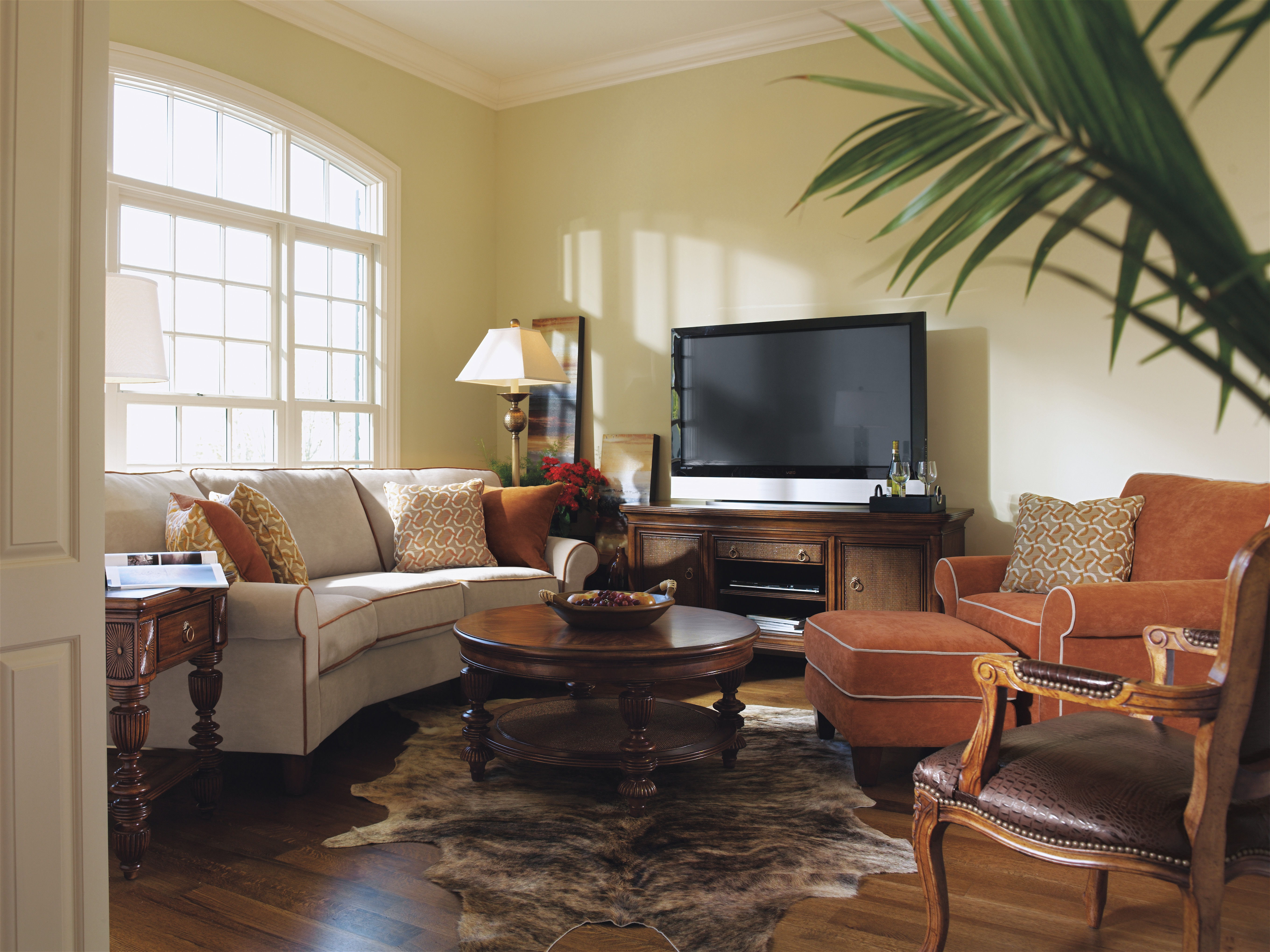 Westside - Leather Ottoman, dark brown