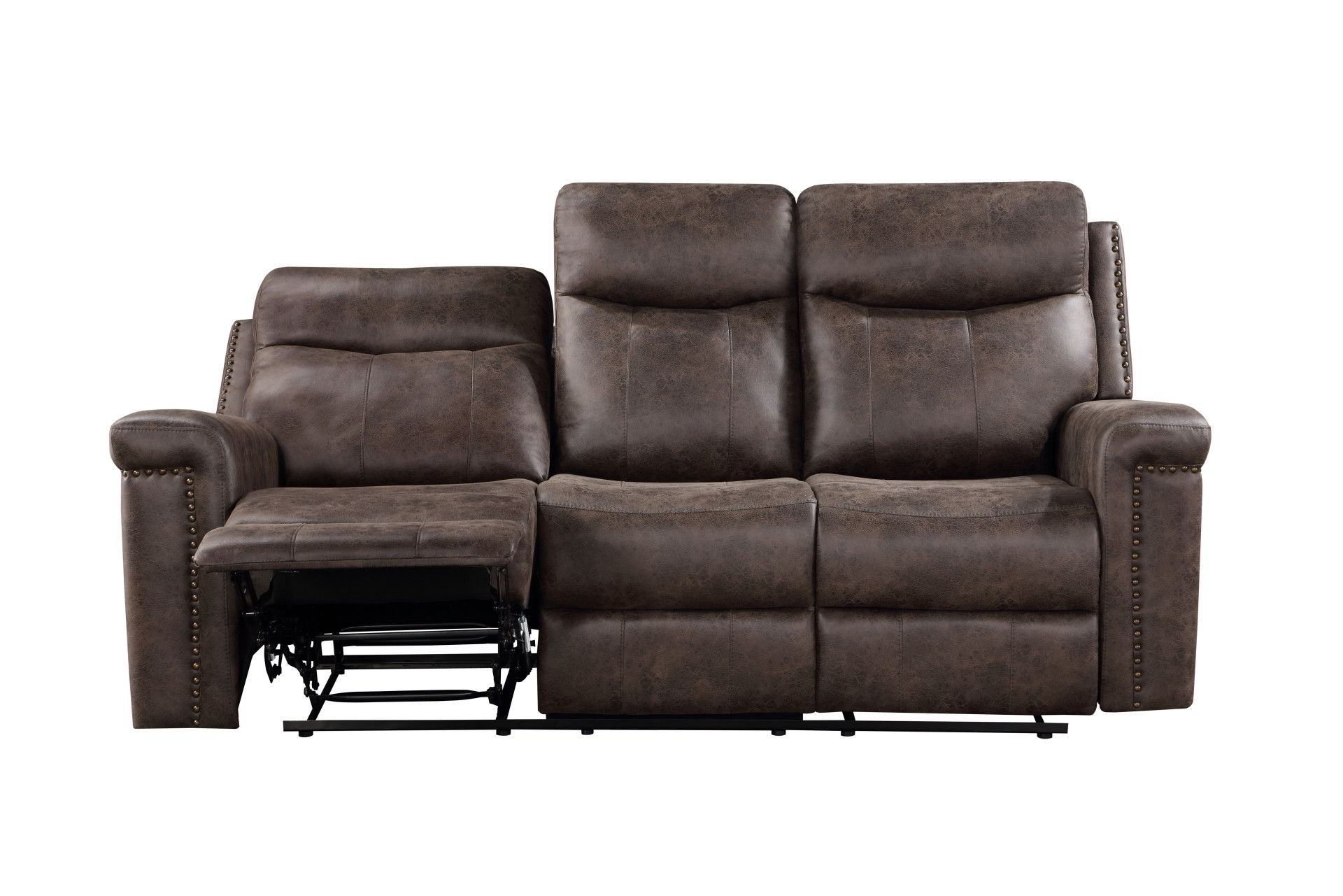 Quade - Sofa With Dual Recliner - Mocha, dark brown, view 5