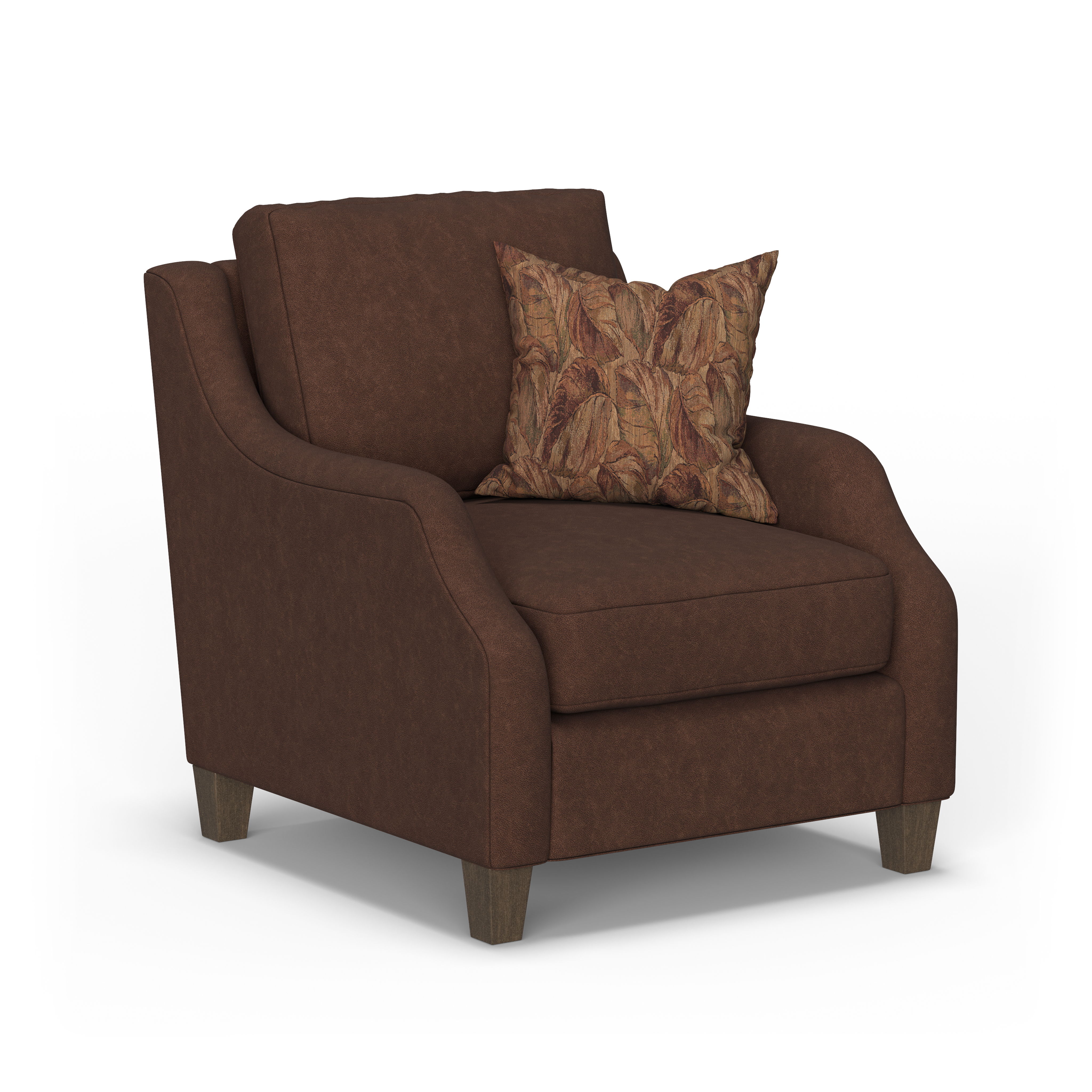Gianna - Fabric Chair, dark brown