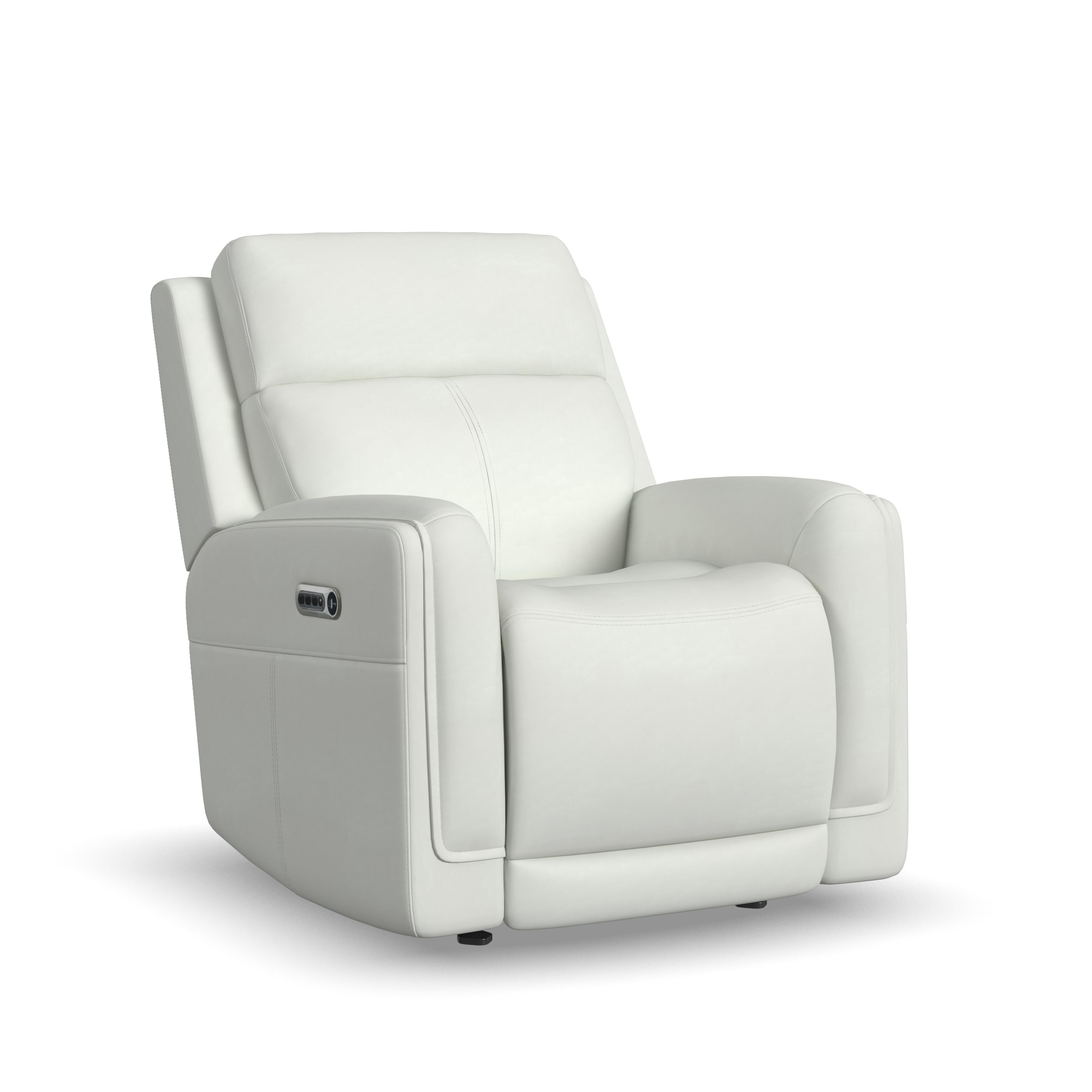 Alister - Power Gliding Recliner With Power Headrest And Lumbar - Porcelain, white